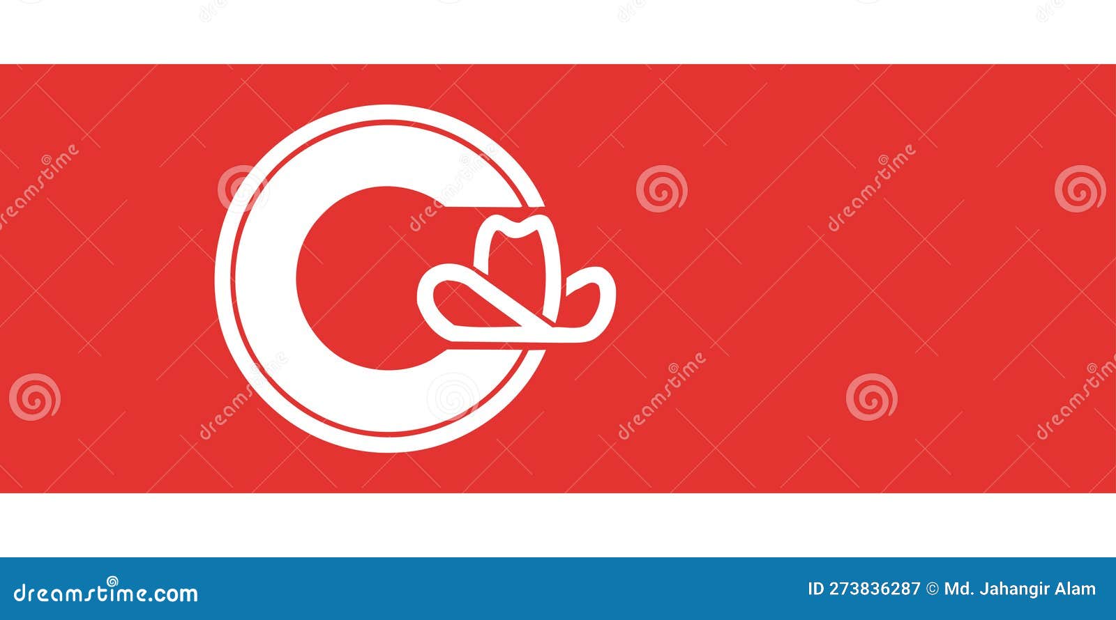 Flag of Calgary City in Canada Vector Illustration Stock Vector