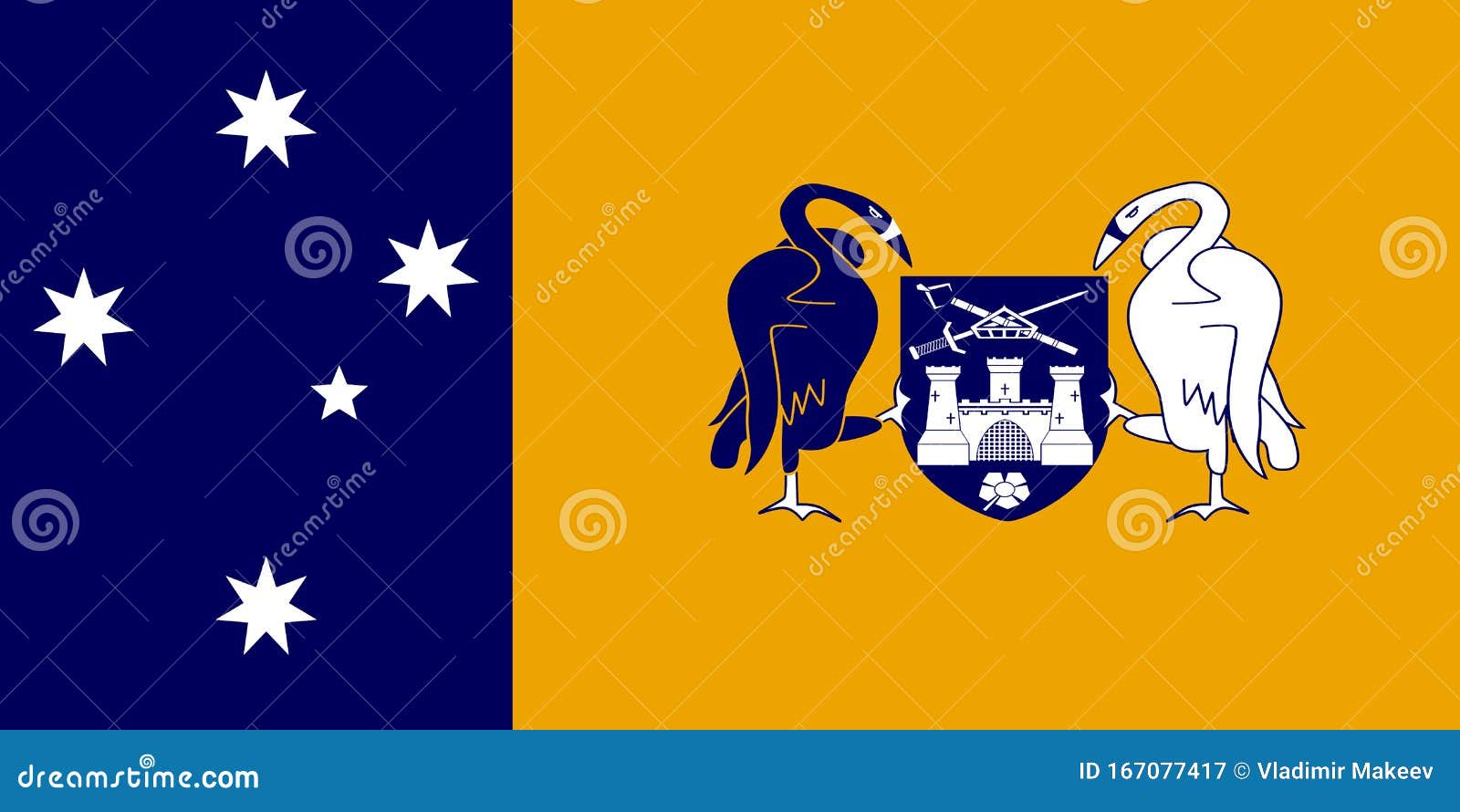Flag of Canberra. Australia Stock Illustration Illustration of coat