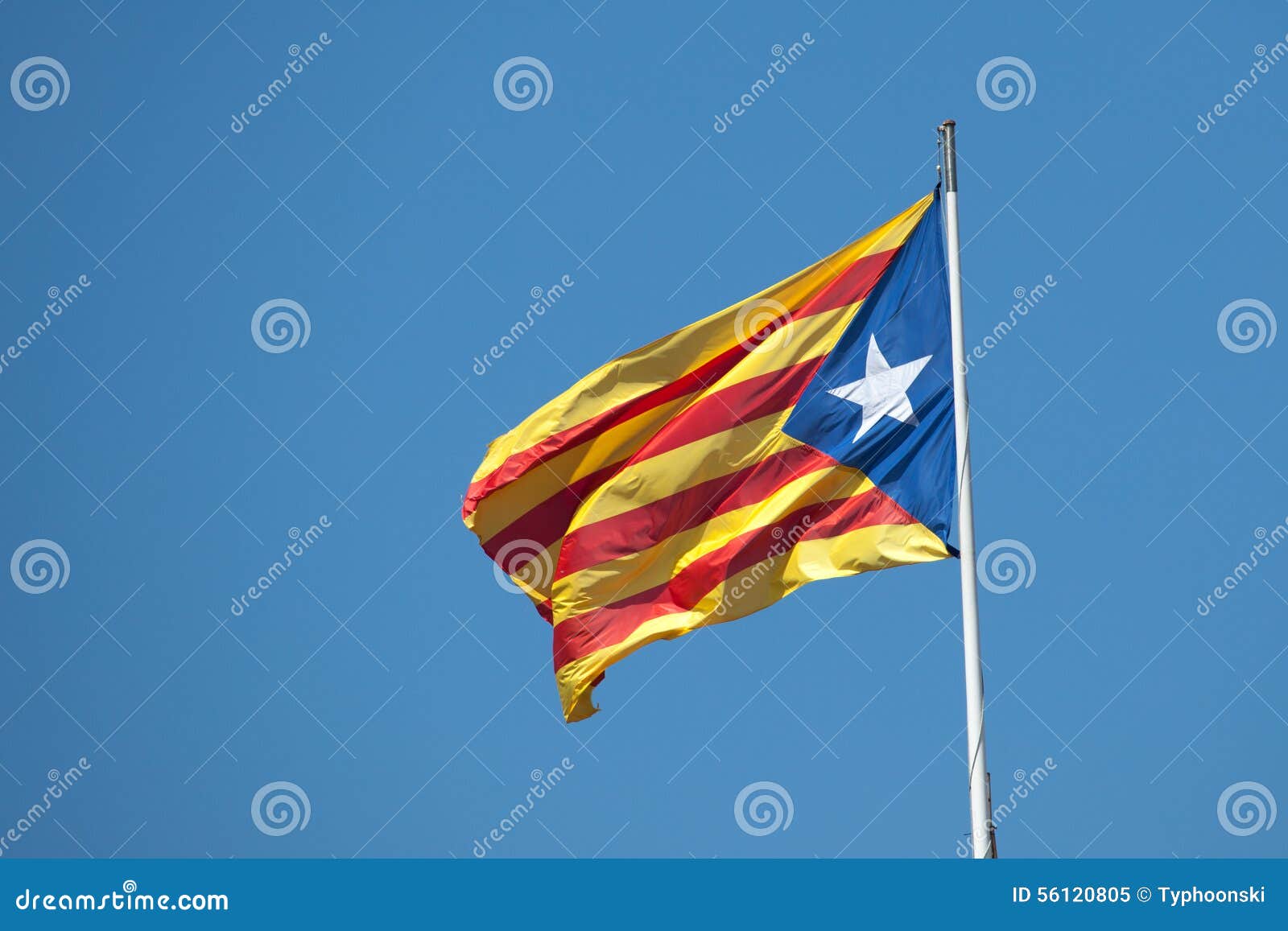 Flag of Catalonia stock image. Image of spain, catalonia - 56120805