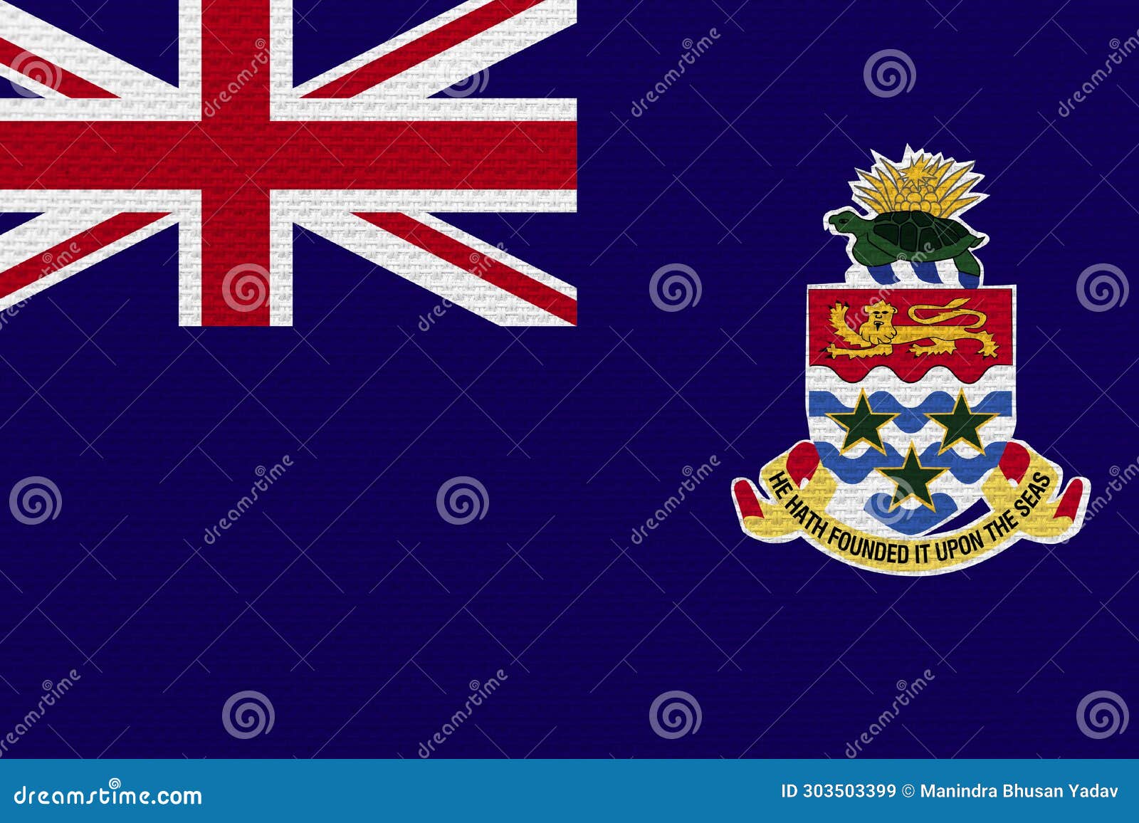 flag of cayman islands, fabric flag of cayman islands. cayman islands national flag, fabric and texture flag image of cayman