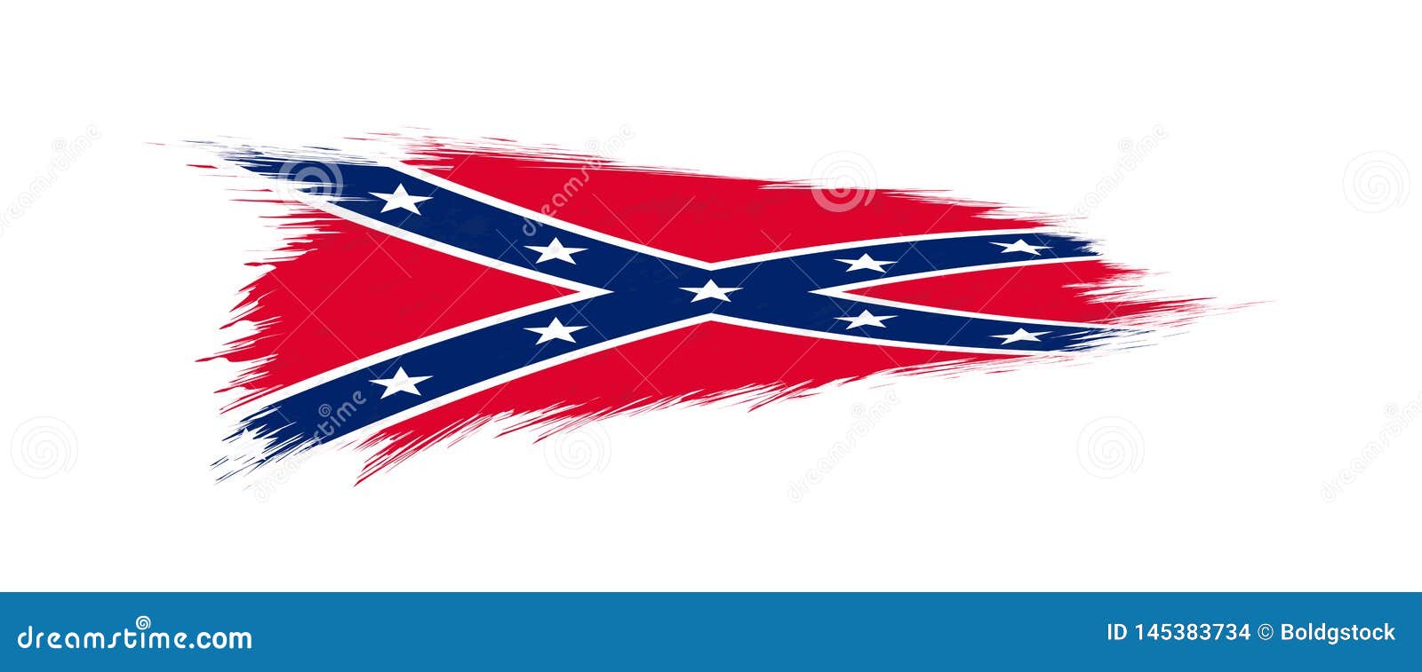 flag of confederate in grunge brush