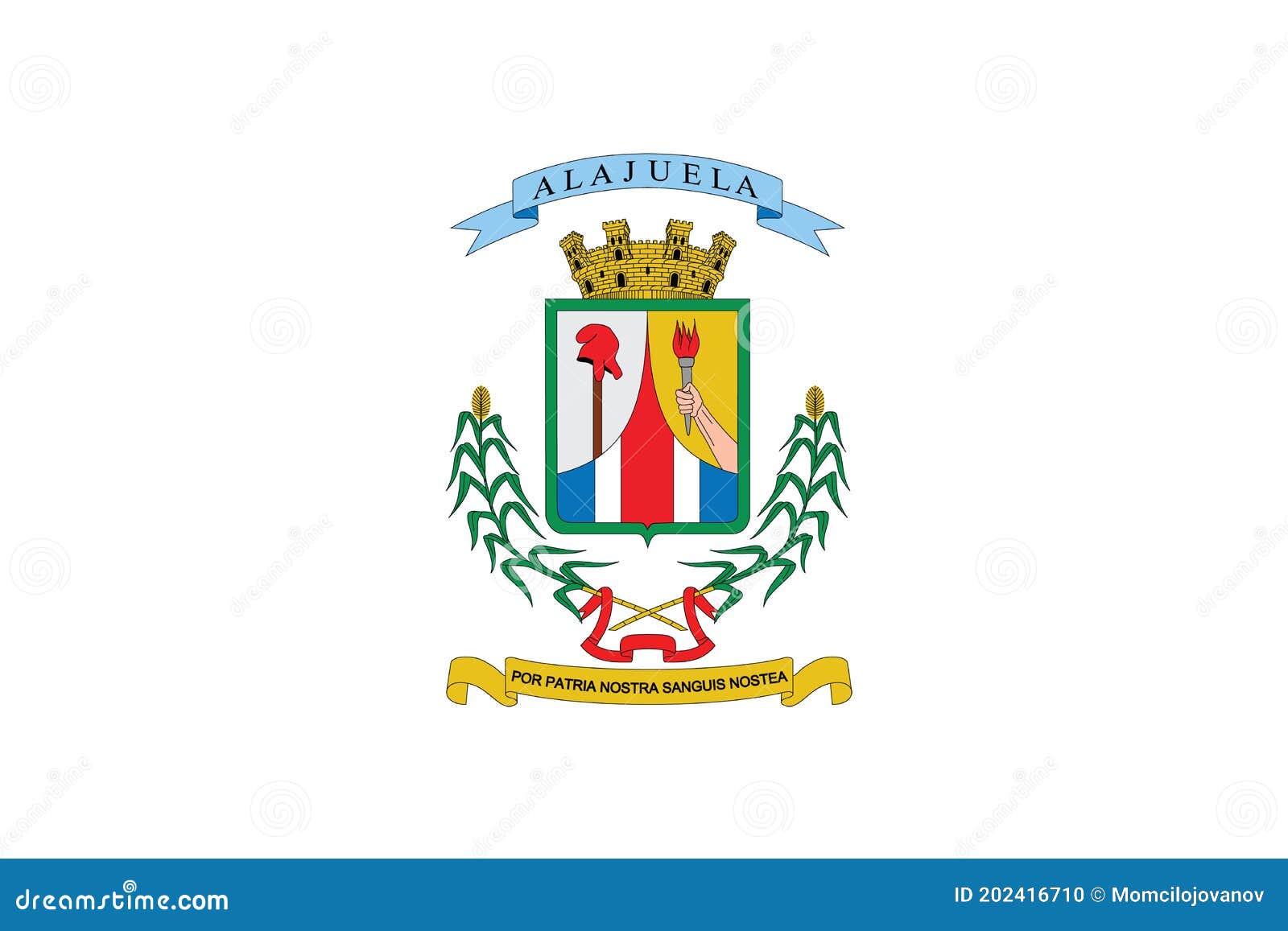 Flag Guanacaste Province Brush Strokes. Flag Of Guanacaste Province On