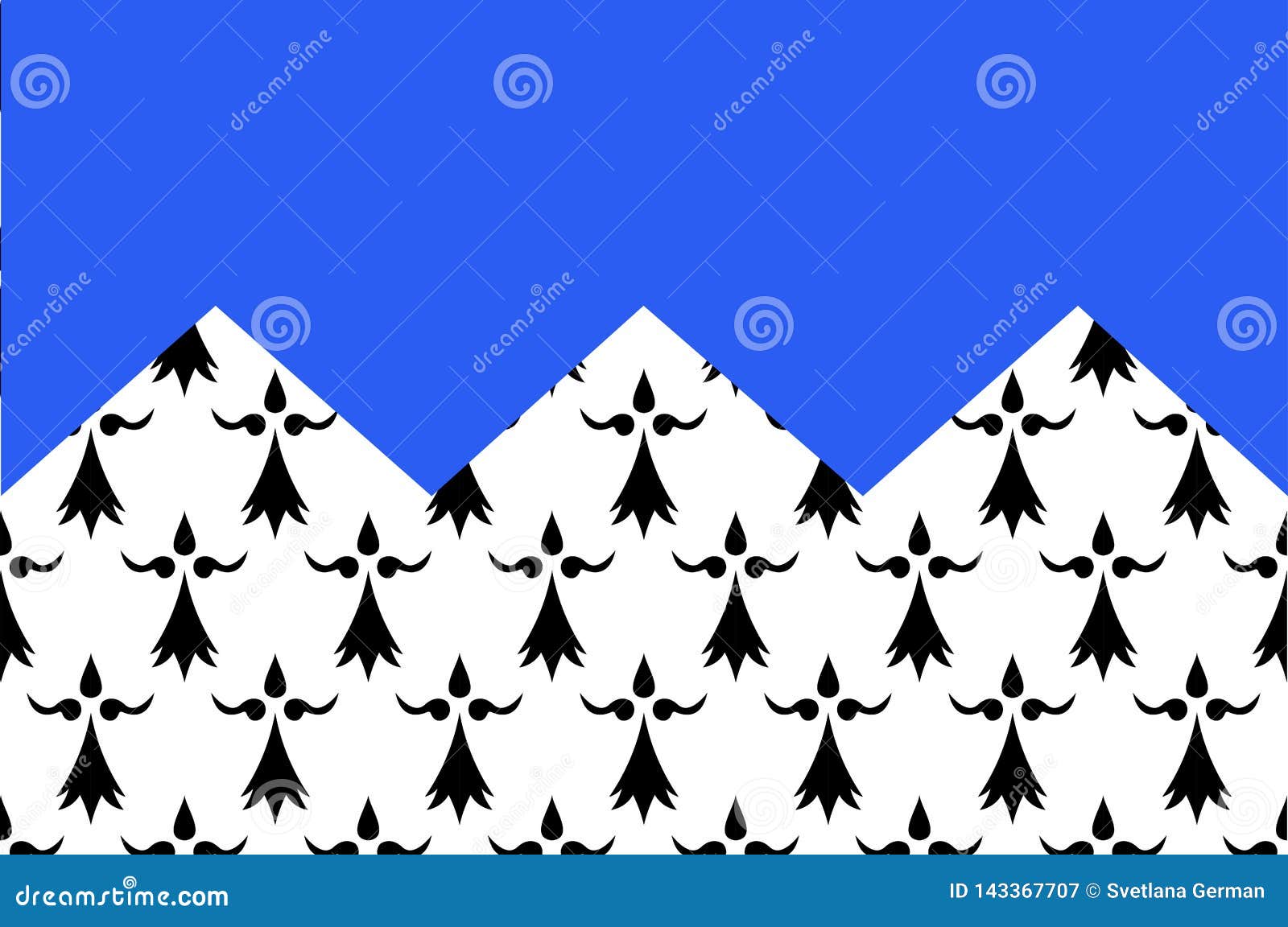 flag of cotes-darmor in brittany, france