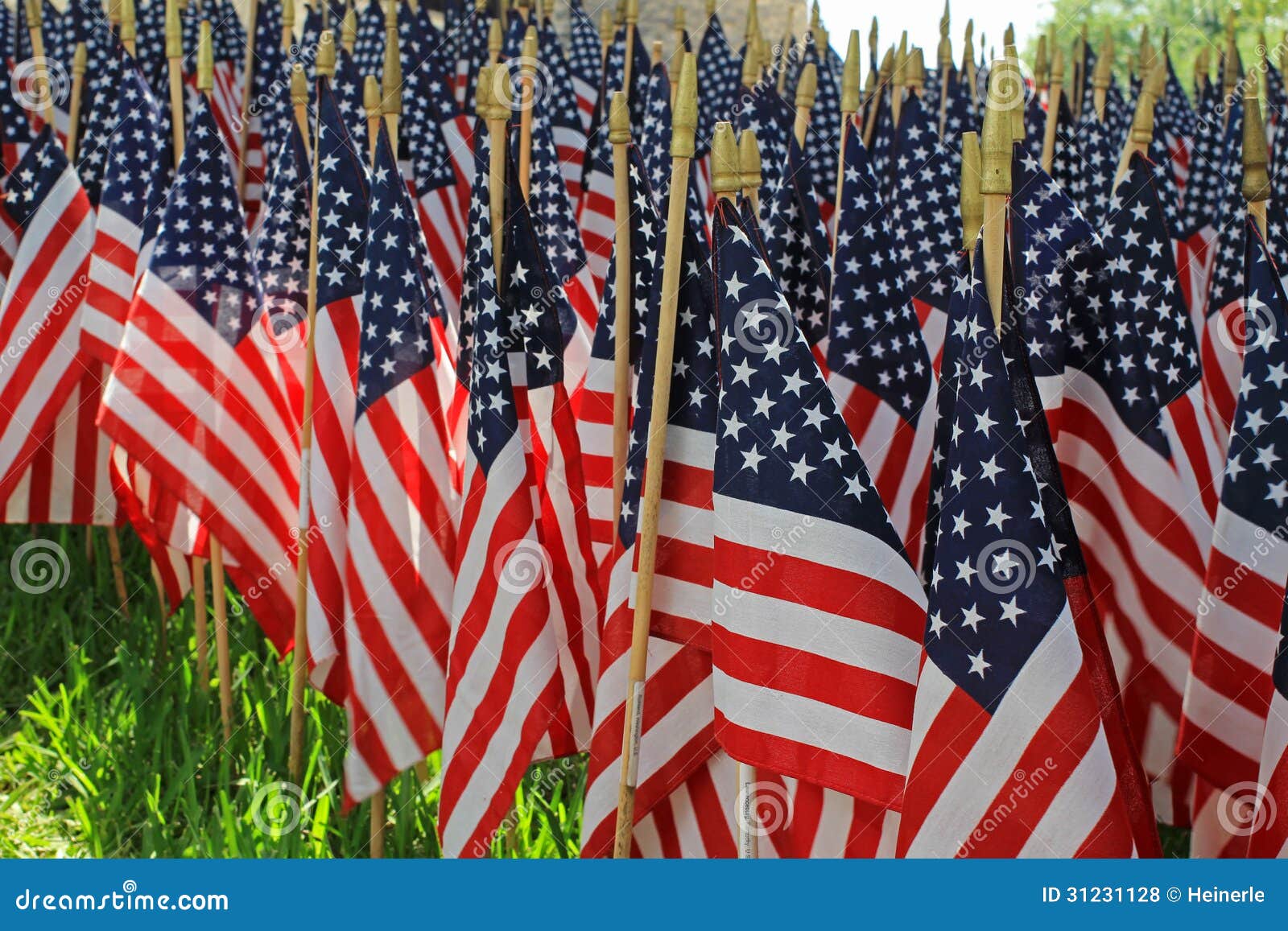 Flag Decorations an American Holiday Stock Photo Image of veterans