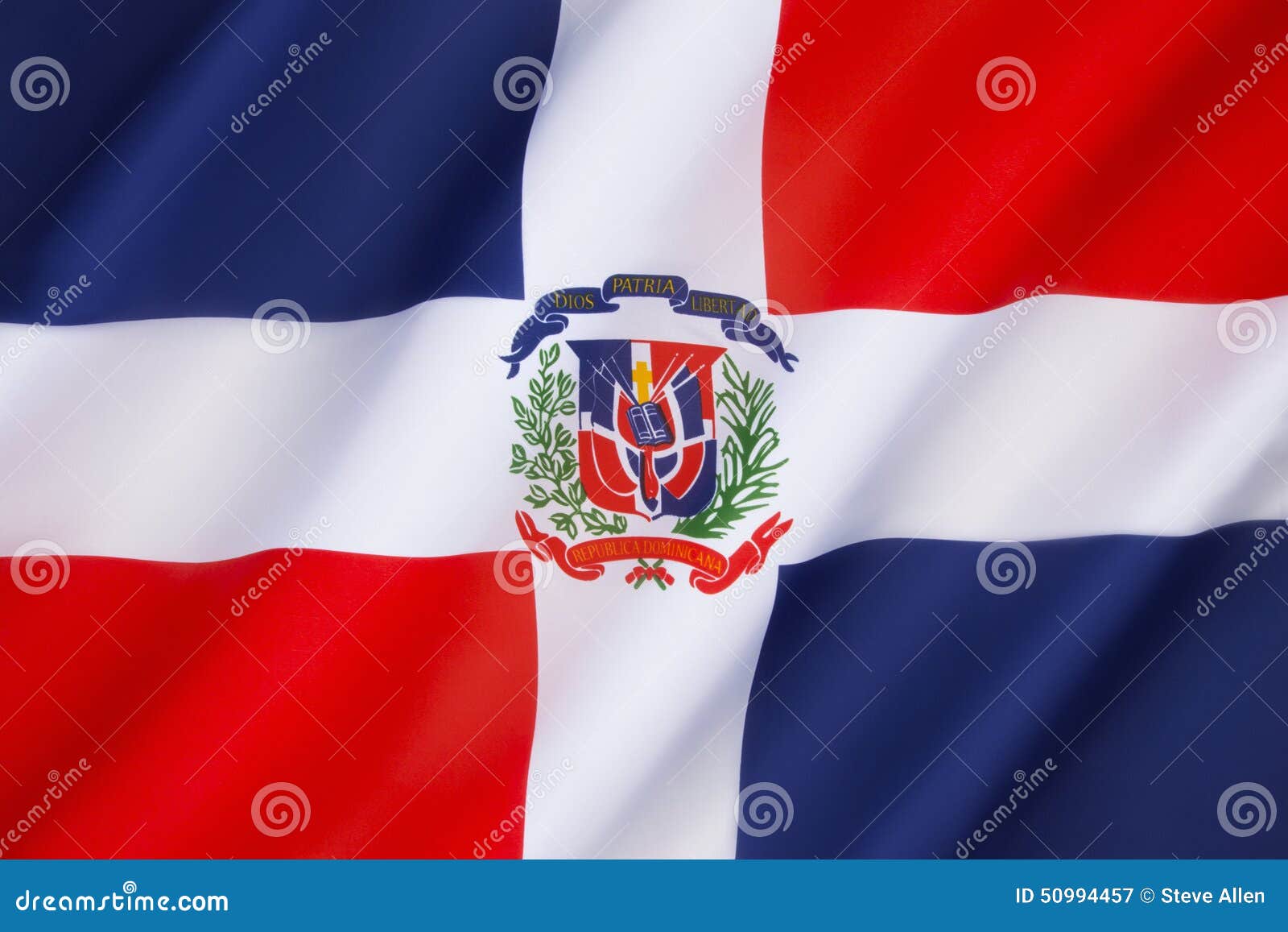 Flag of the Dominican Republic Stock Image Image of flag, symbol