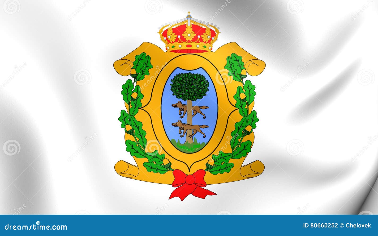 Flag of Durango, Mexico. stock illustration. Illustration of armas