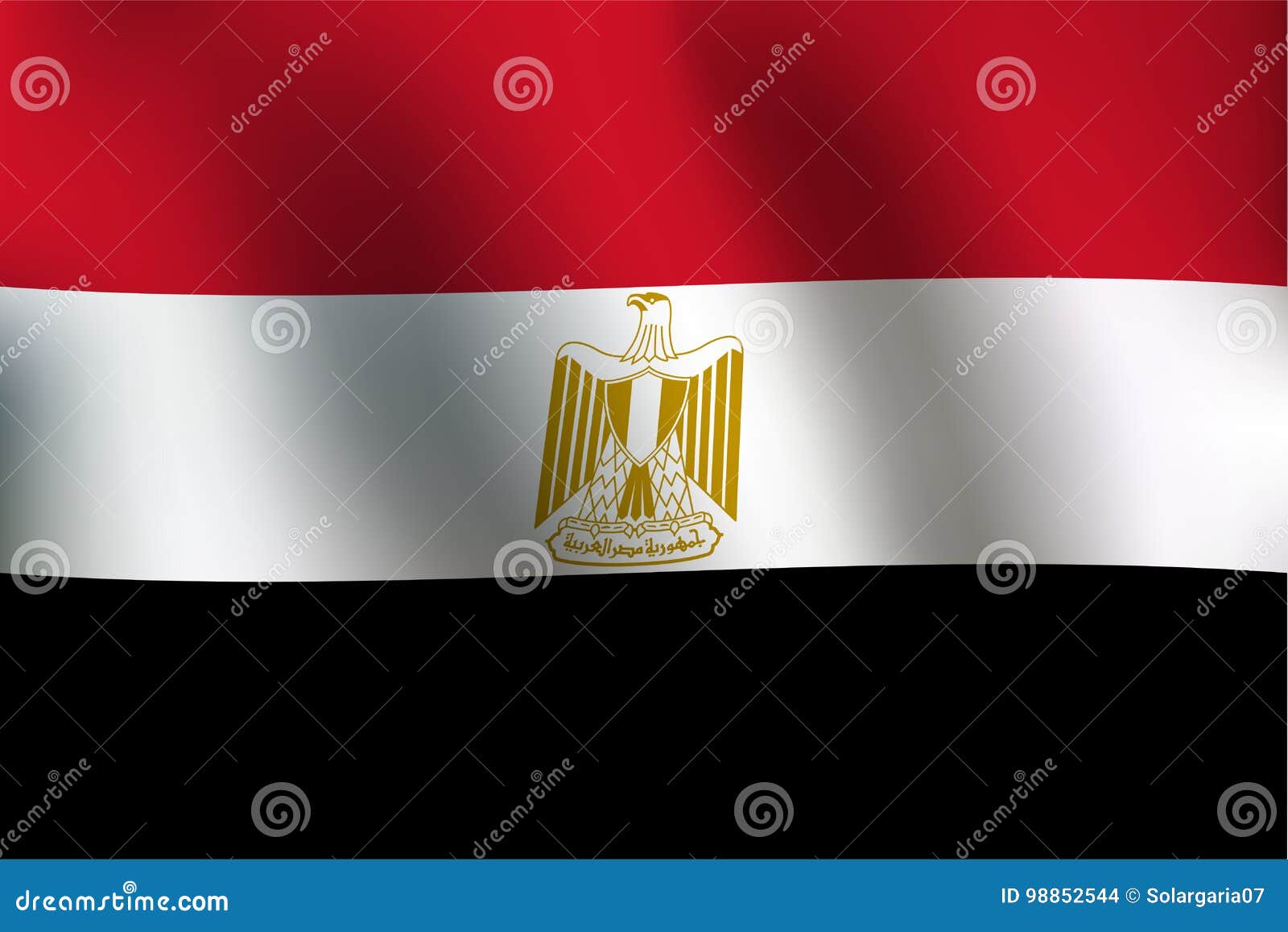 Flag of Egypt - Vector Illustration Stock Vector - Illustration of ...