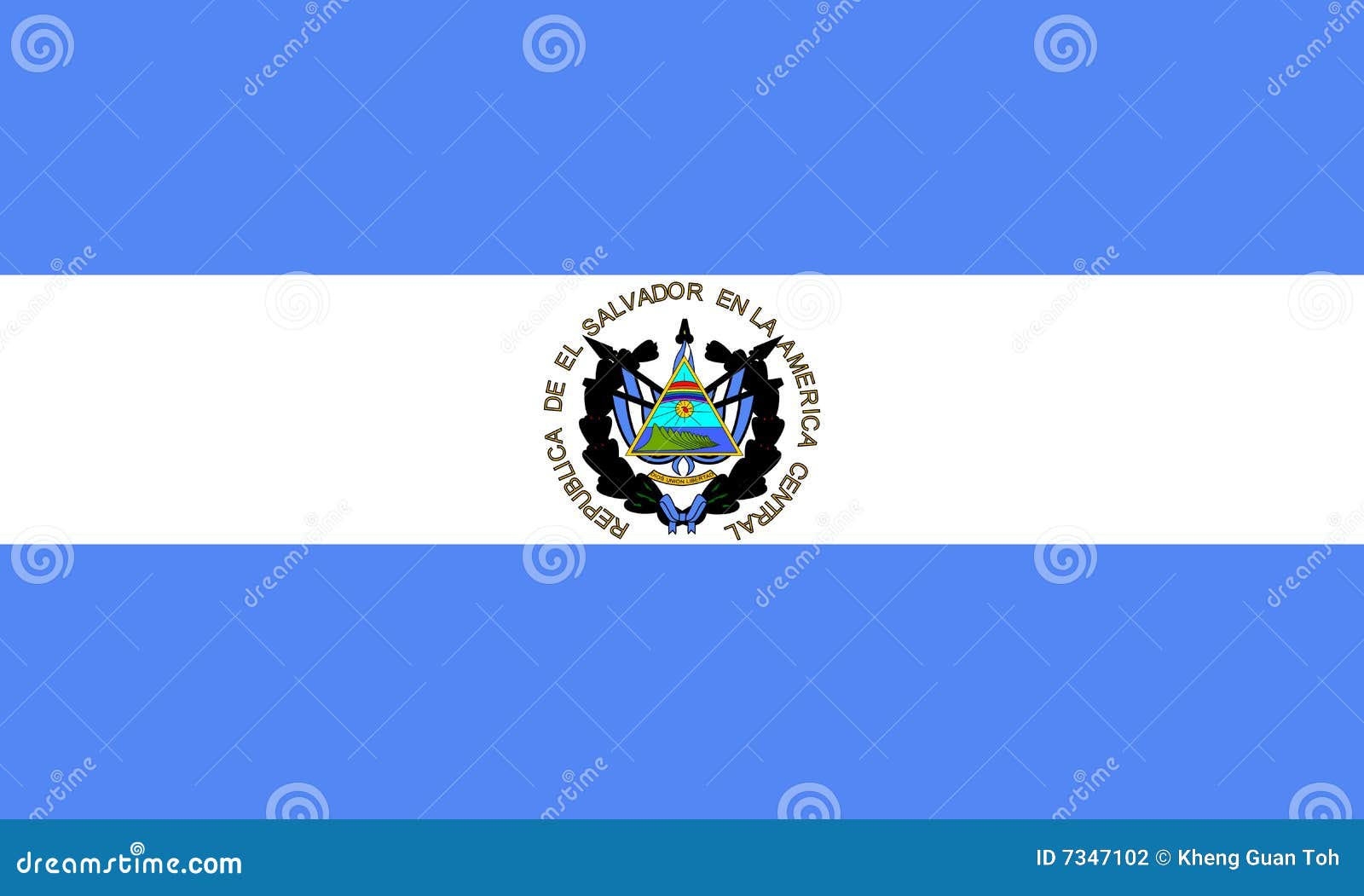 Flag of El Salvador stock vector. Illustration of vector 7347102