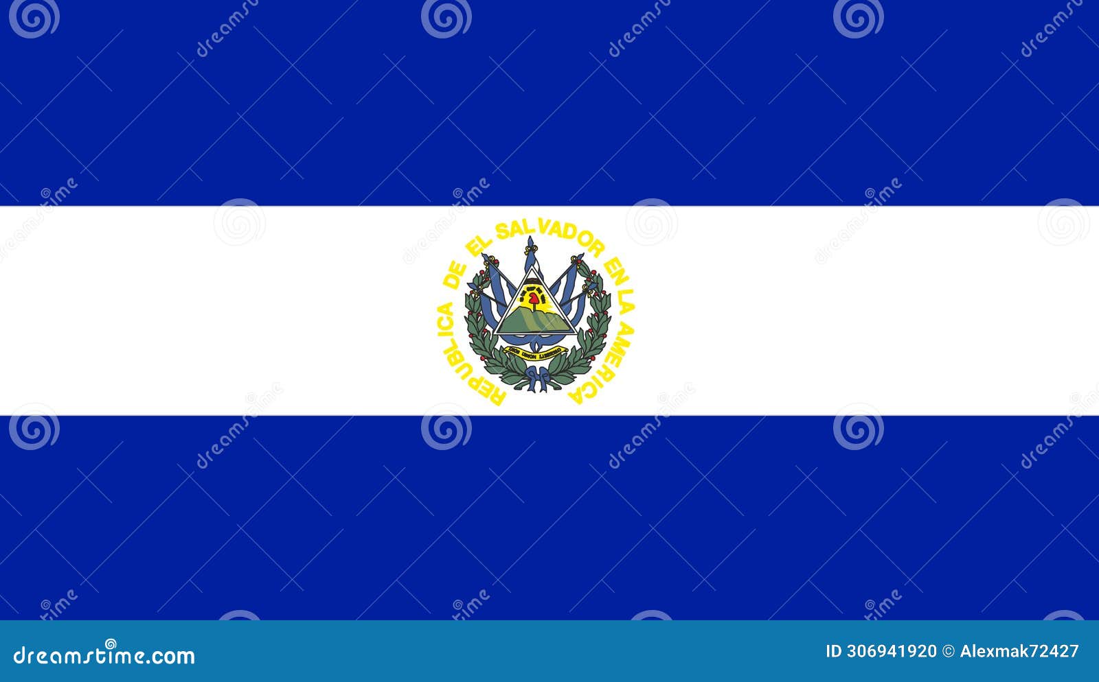 Flag of El Salvador. Salvadoran Flag, National Symbol Stock