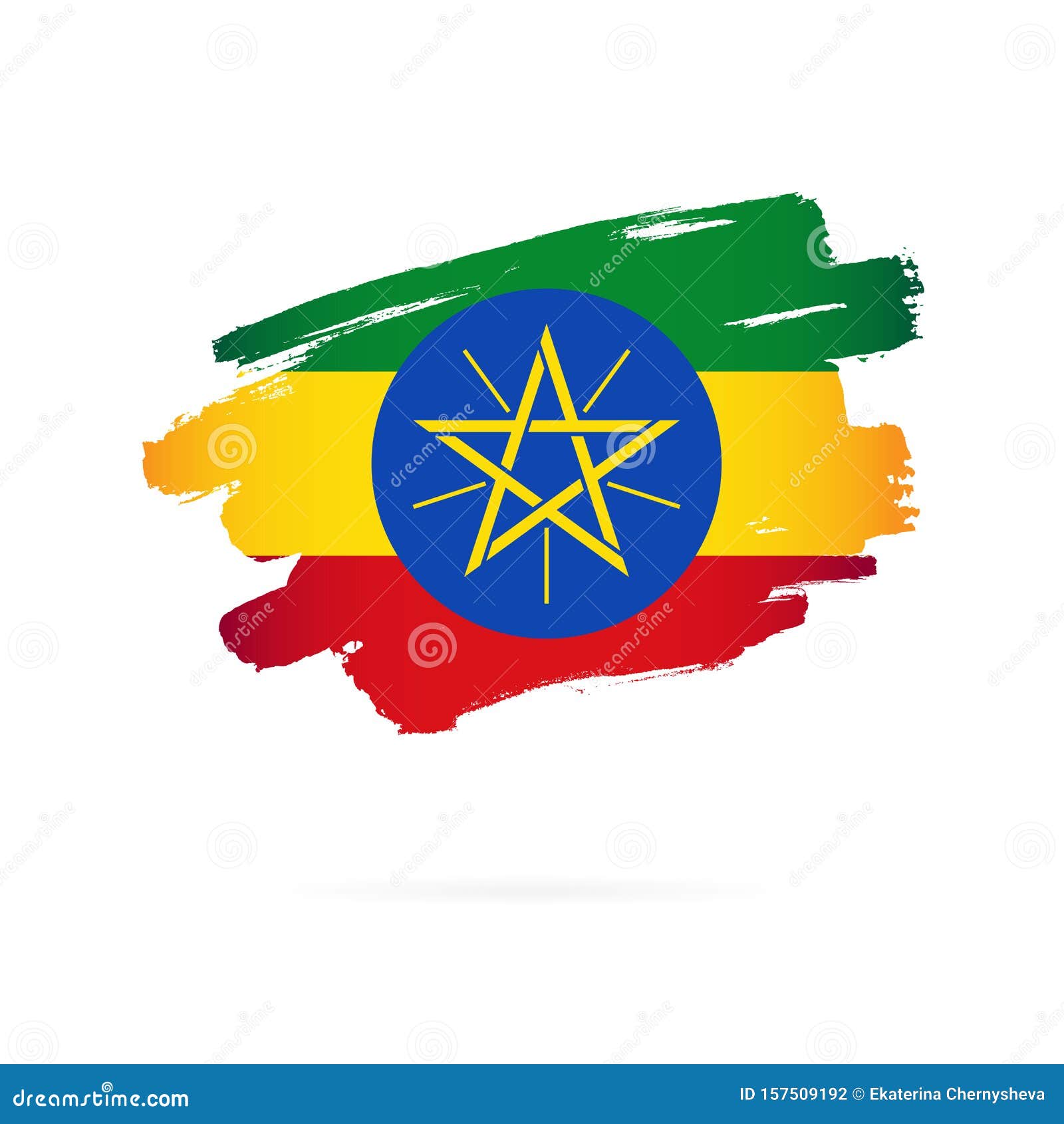 Download Flag Of Ethiopia. Vector Illustration. Background Stock ...