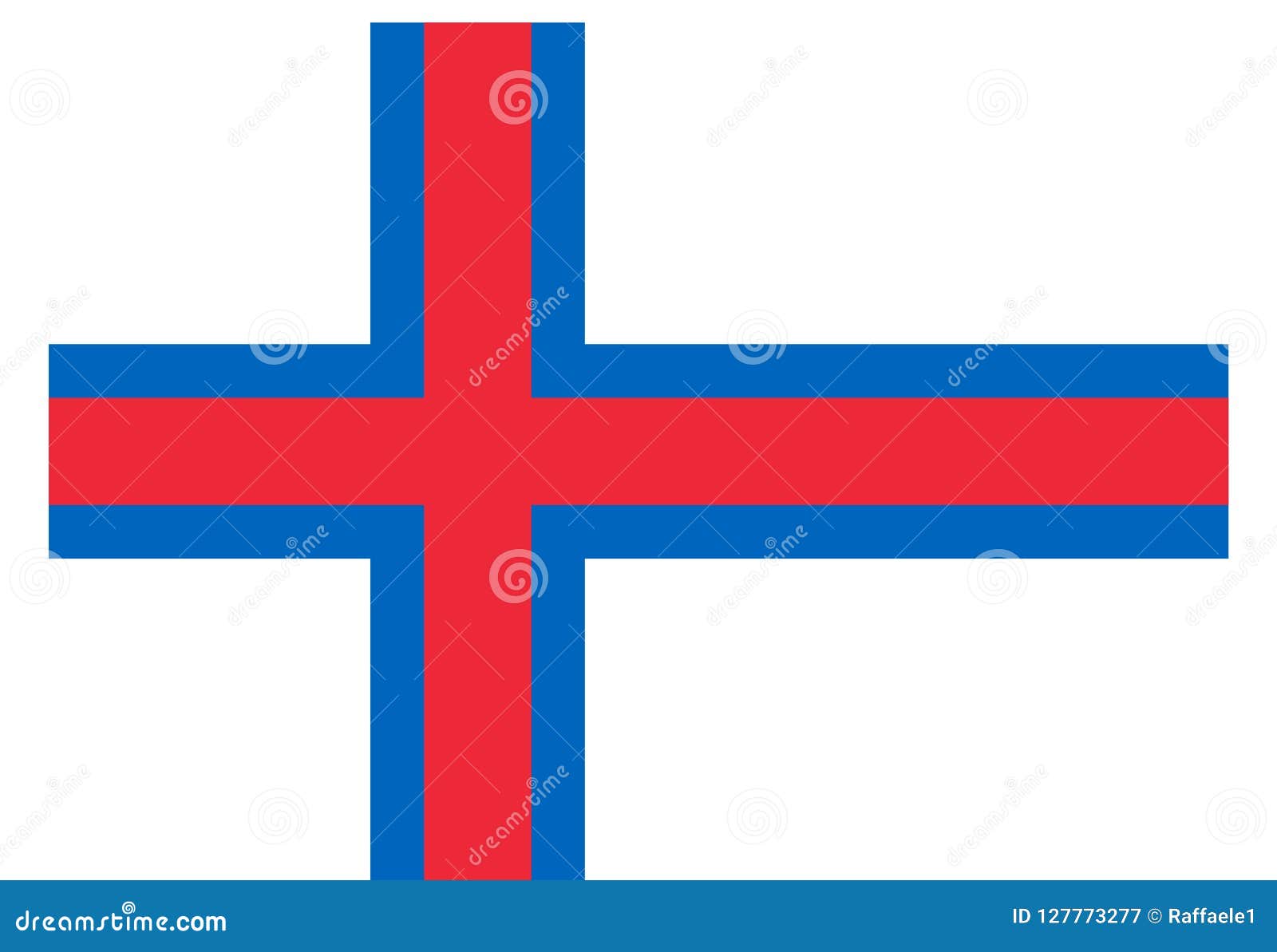 Flag of Fær Øer stock vector. Illustration of blue, avalabile - 127773277