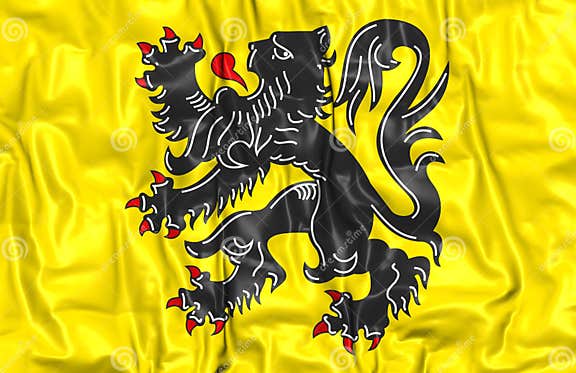 Flag of Flanders Region, Belgium. Stock Illustration - Illustration of ...