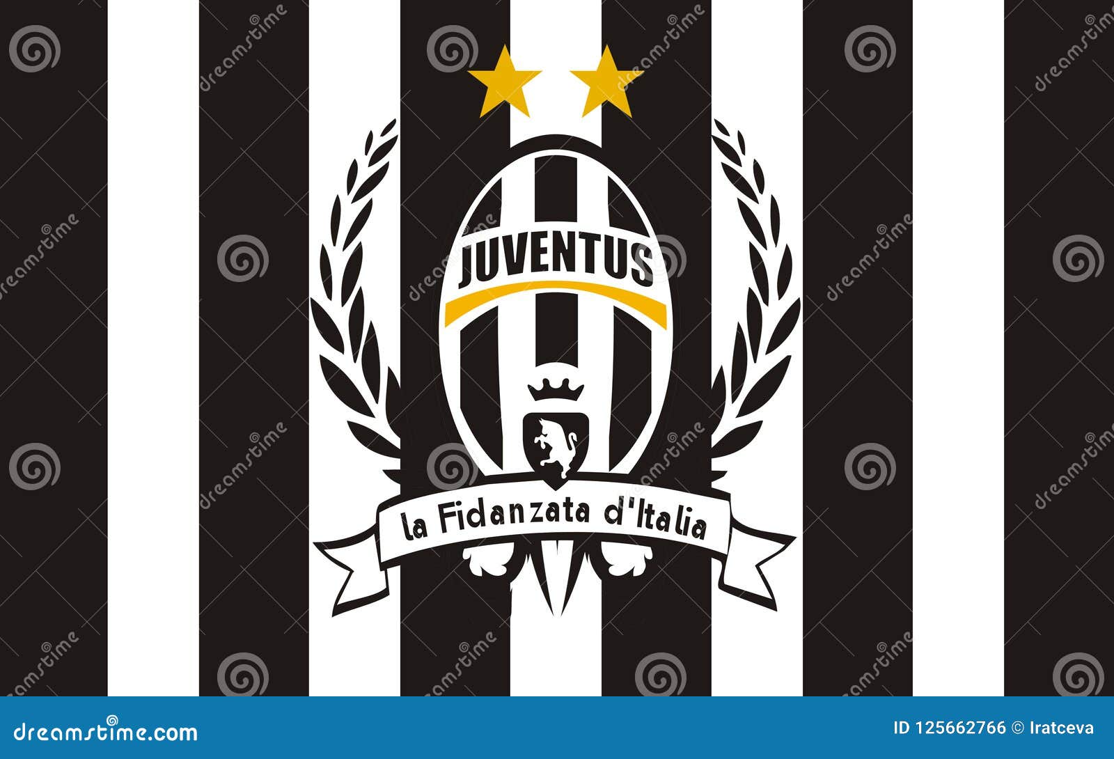 Flag Football Club Juventus Italy Editorial Photo