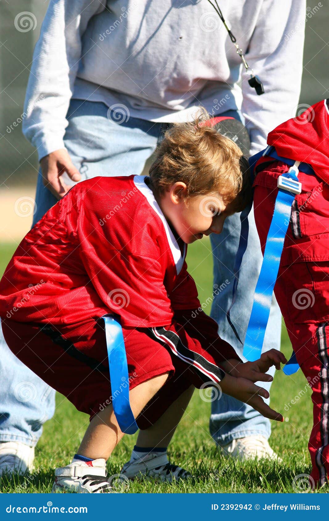 Flag football quarterback stock photo. Image of recreation 2392942