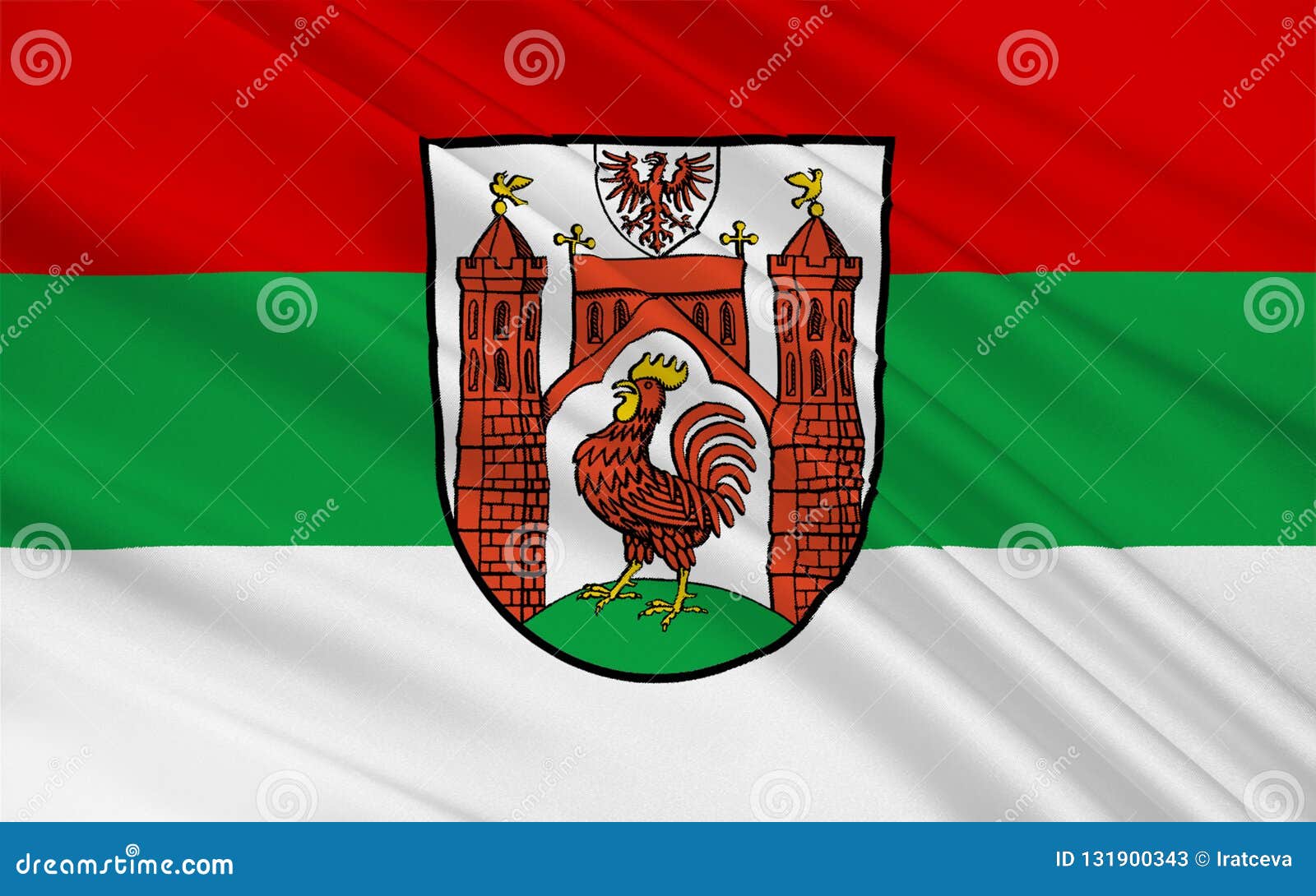 Flag Of Frankfurt Am Main Is The Largest City In The German Stat