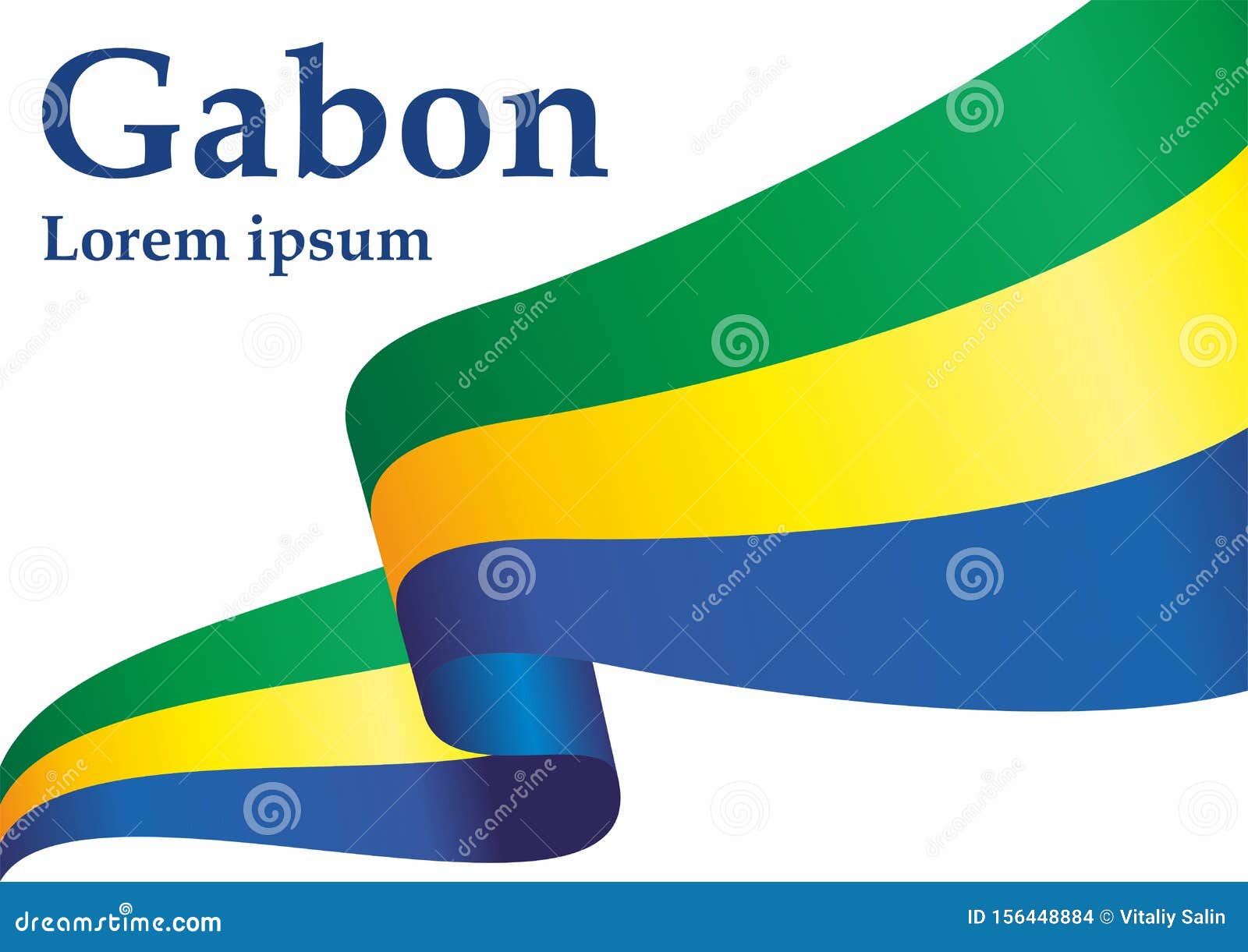 Flag of Gabon, Gabonese Republic. Template for Award Design, an ...