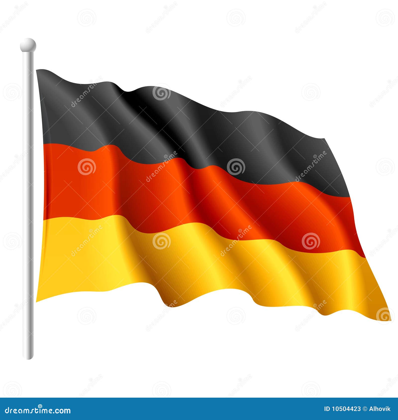Flag of Germany stock vector. Illustration of german - 10504423