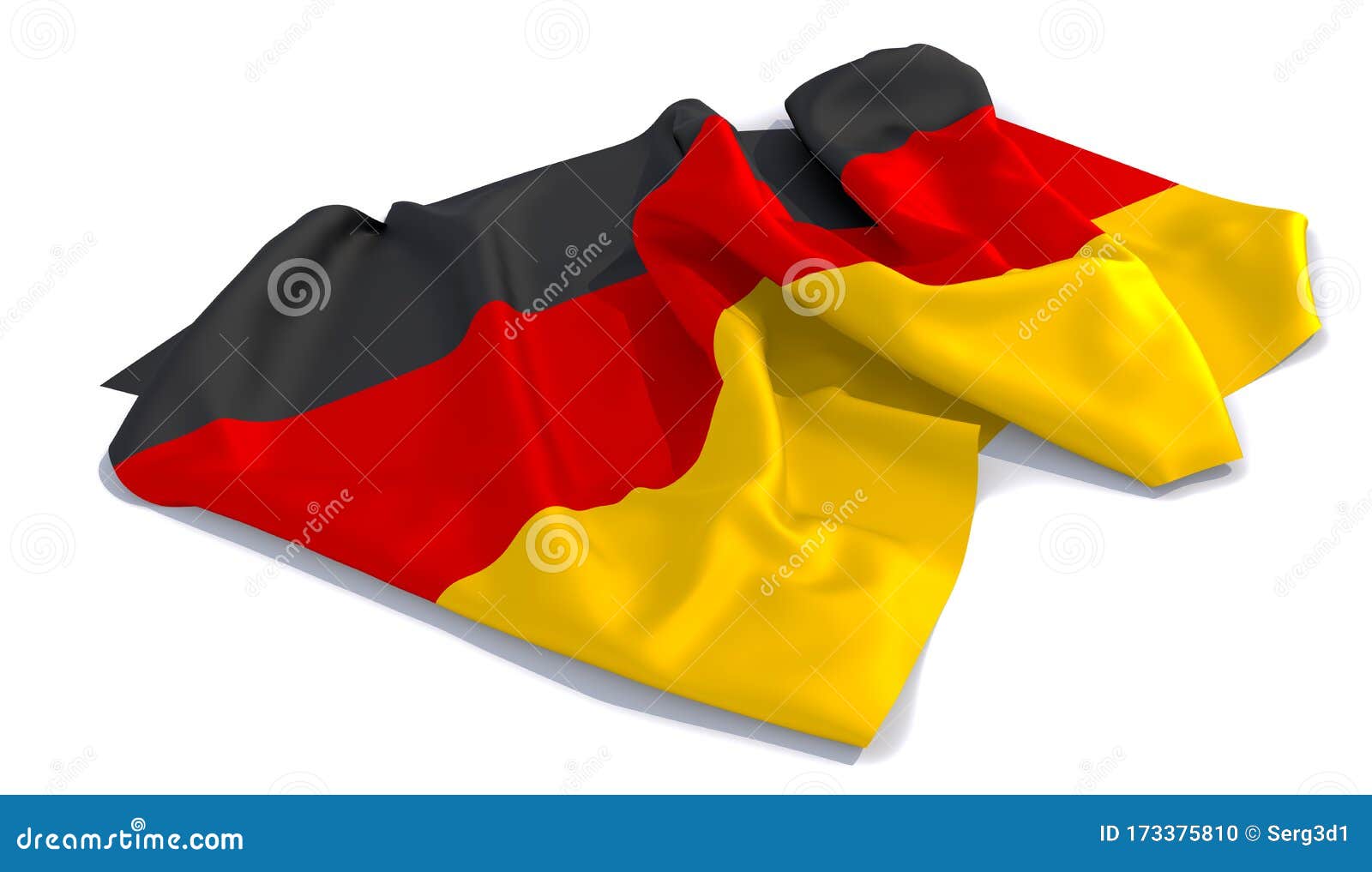 Flag of Germany on a White Background Stock Illustration - Illustration ...