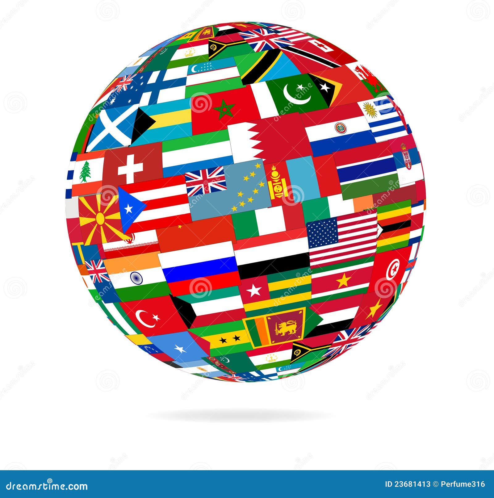 Download Flag globe stock vector. Illustration of america, world ...