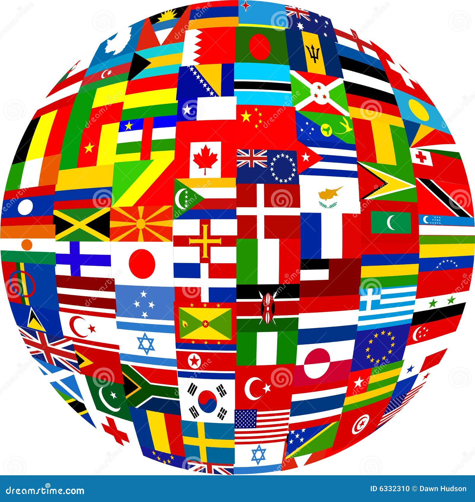 Flag globe stock illustration. Illustration of nations 6332310