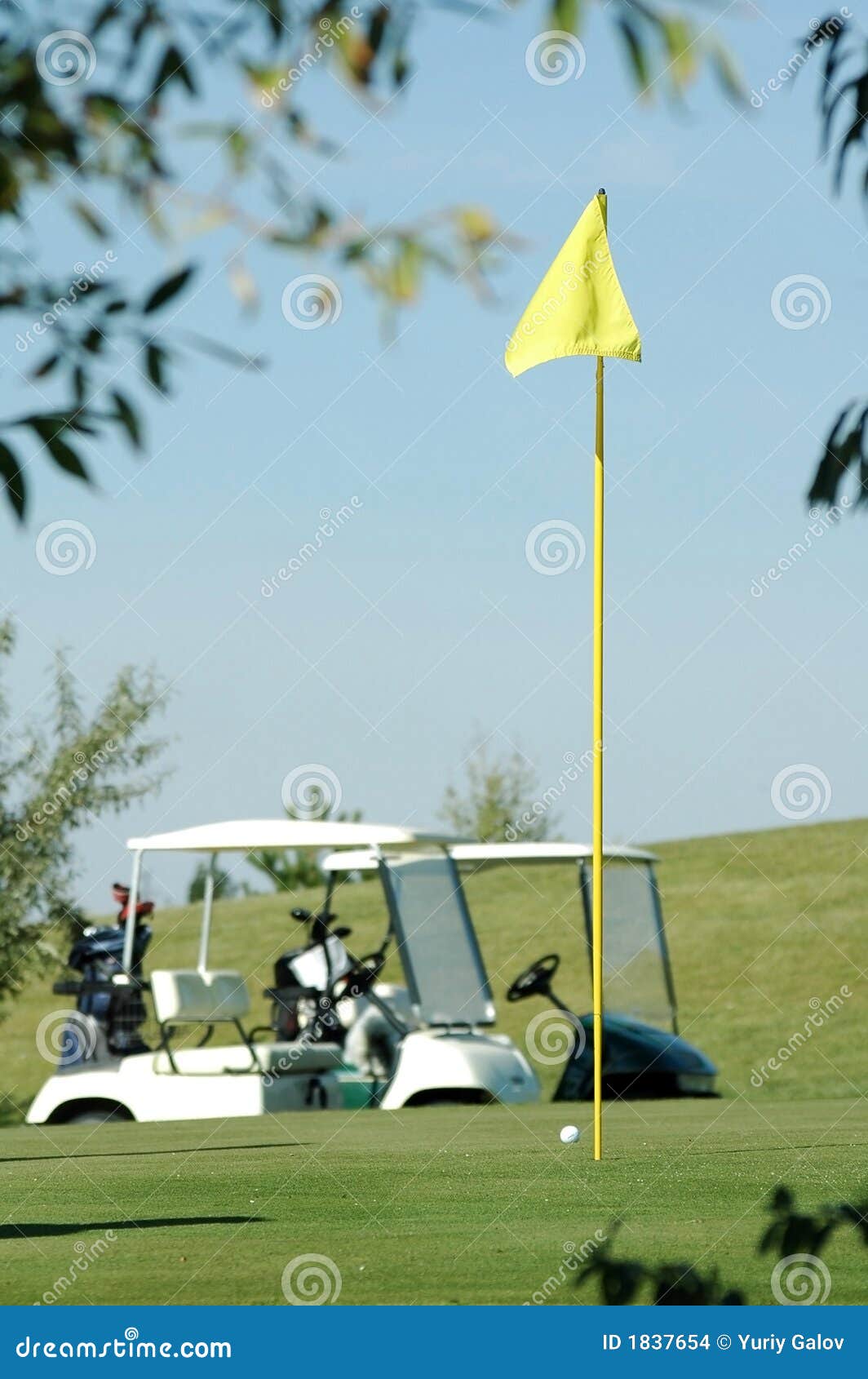 Flag for golf stock photo. Image of club, shooting, greens 1837654