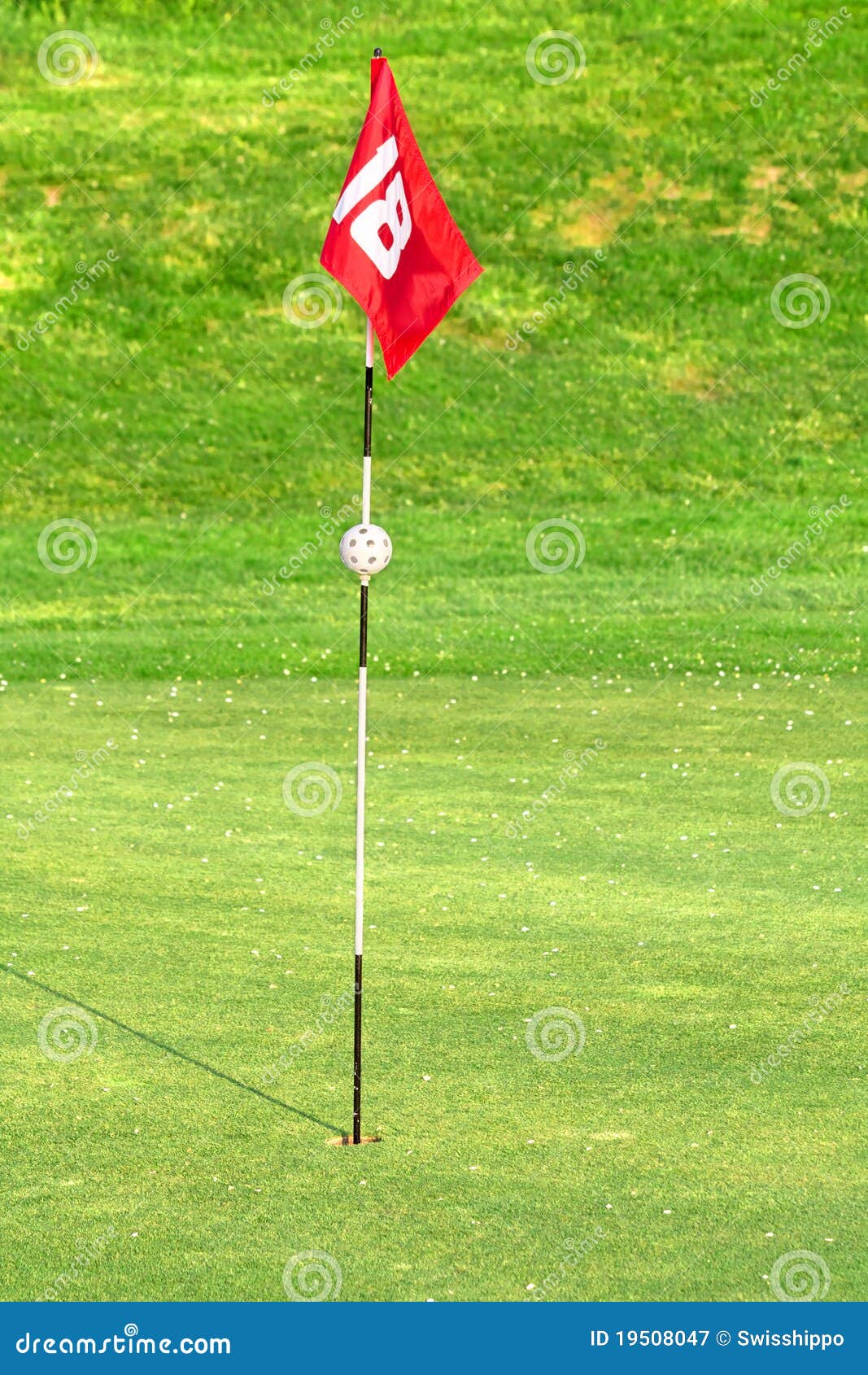 Flag on golf course stock image. Image of hobby, finished 19508047