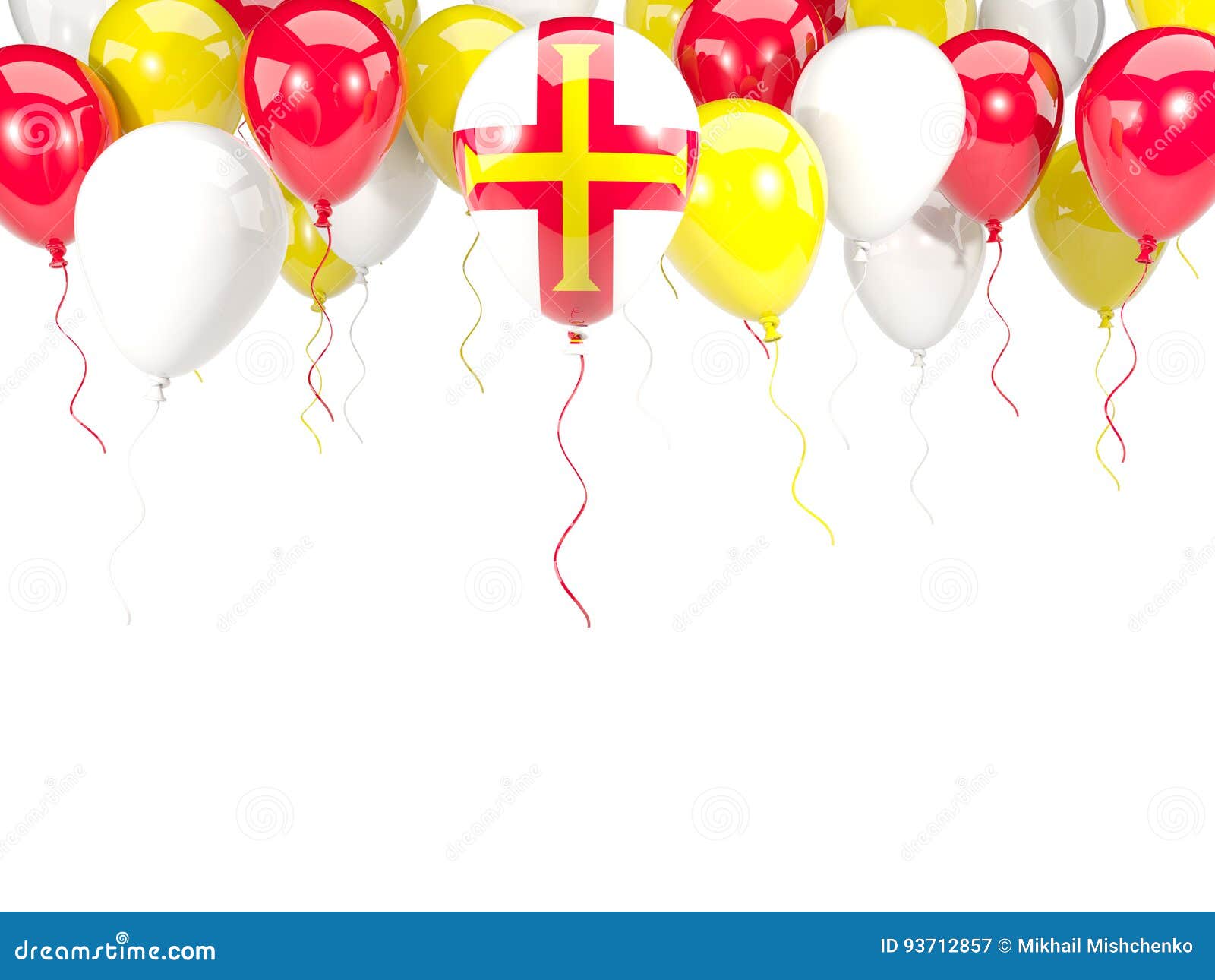Flag of Guernsey on Balloons Stock Illustration Illustration of