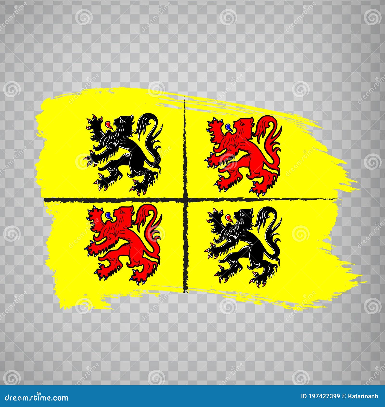 Flag of Hainaut Brush Strokes. Flag of Hainaut Province on Transparent ...