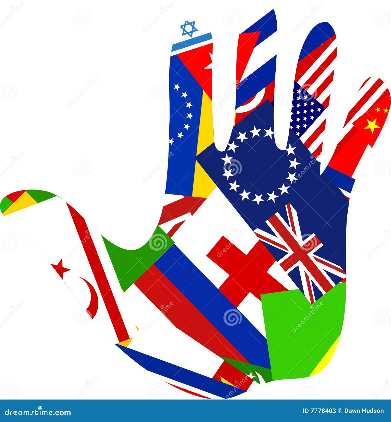 Flag Hand Stock Photos Image 7778403