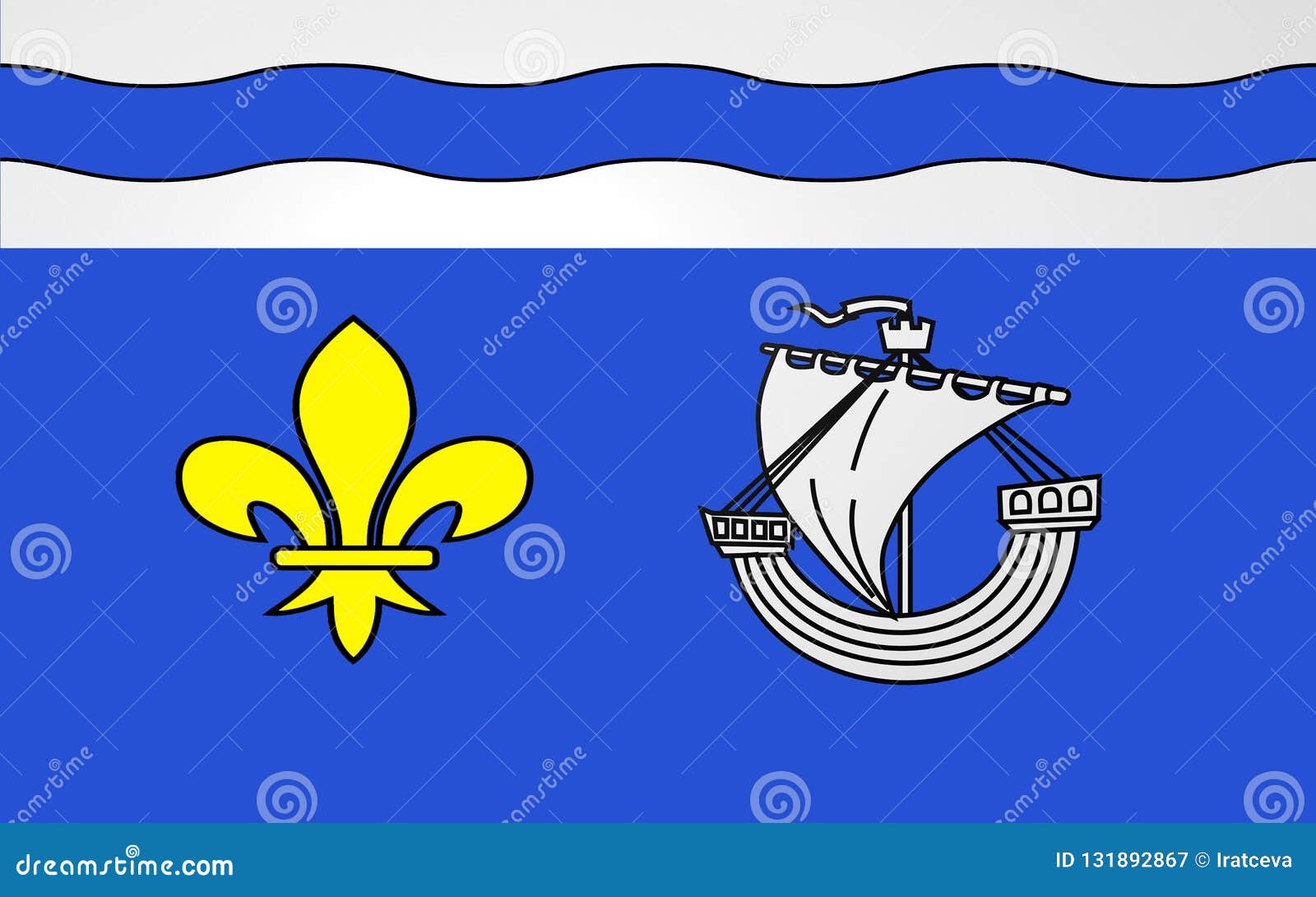 Flag Of Nanterre, France Stock Photography | CartoonDealer.com #131893616