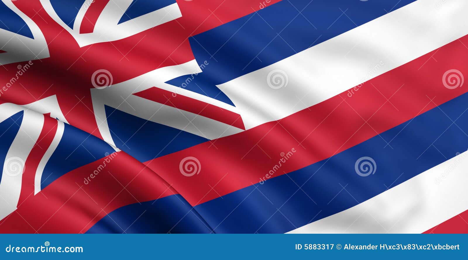 Flag of Hawaii stock illustration. Illustration of flag 5883317