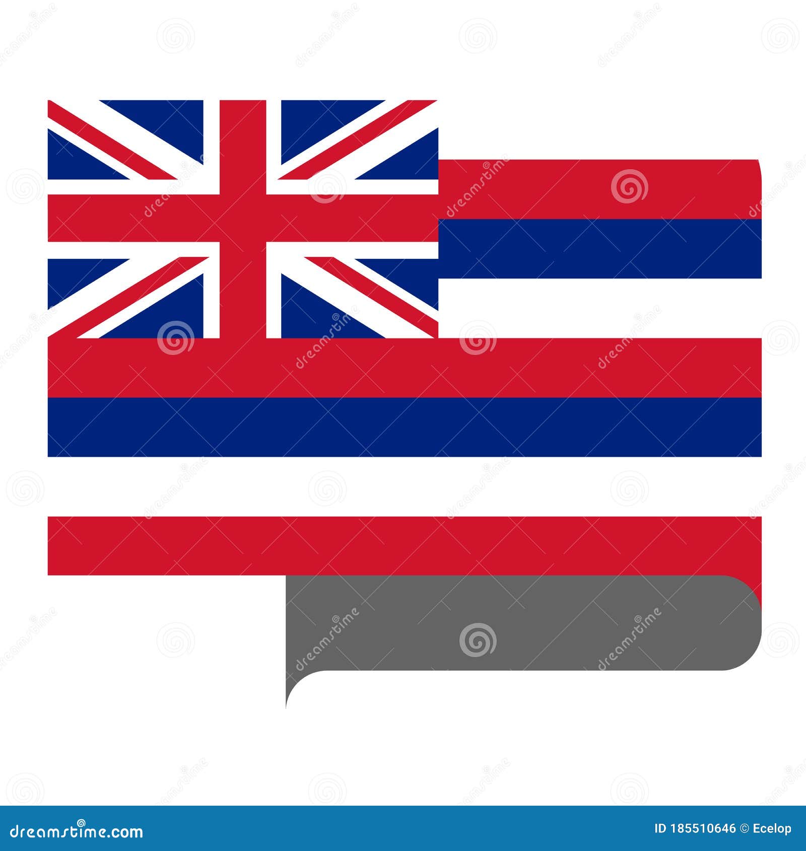 Flag Horizontal Shape, Pointer for World Map Stock Illustration
