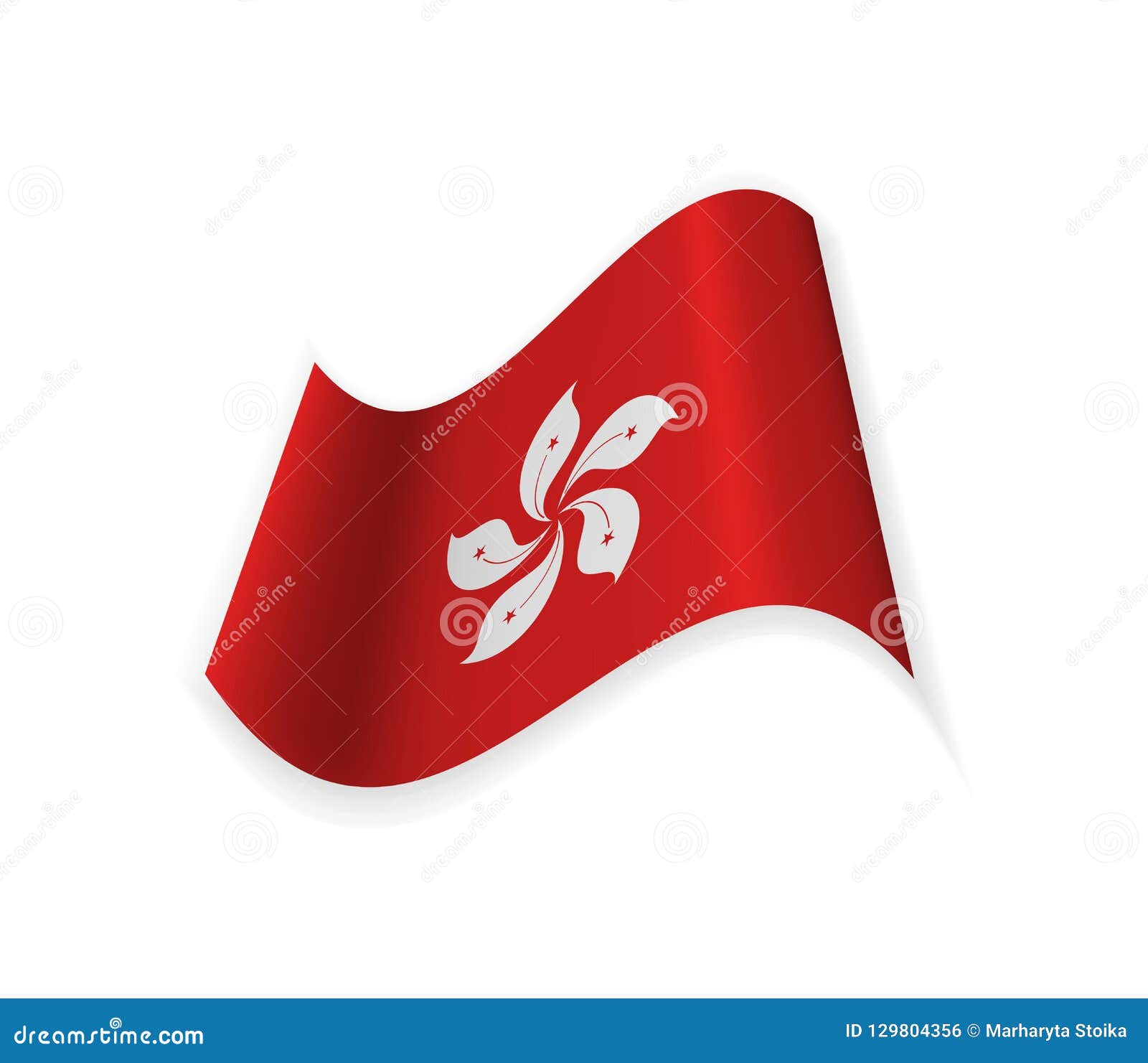 Download The Flag Of Hong Kong. stock vector. Illustration of ...