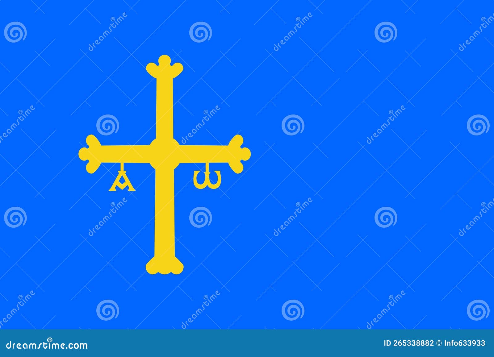 flag of ibero romance peoples asturians. flag representing ethnic group or culture, regional authorities. no flagpole. plane