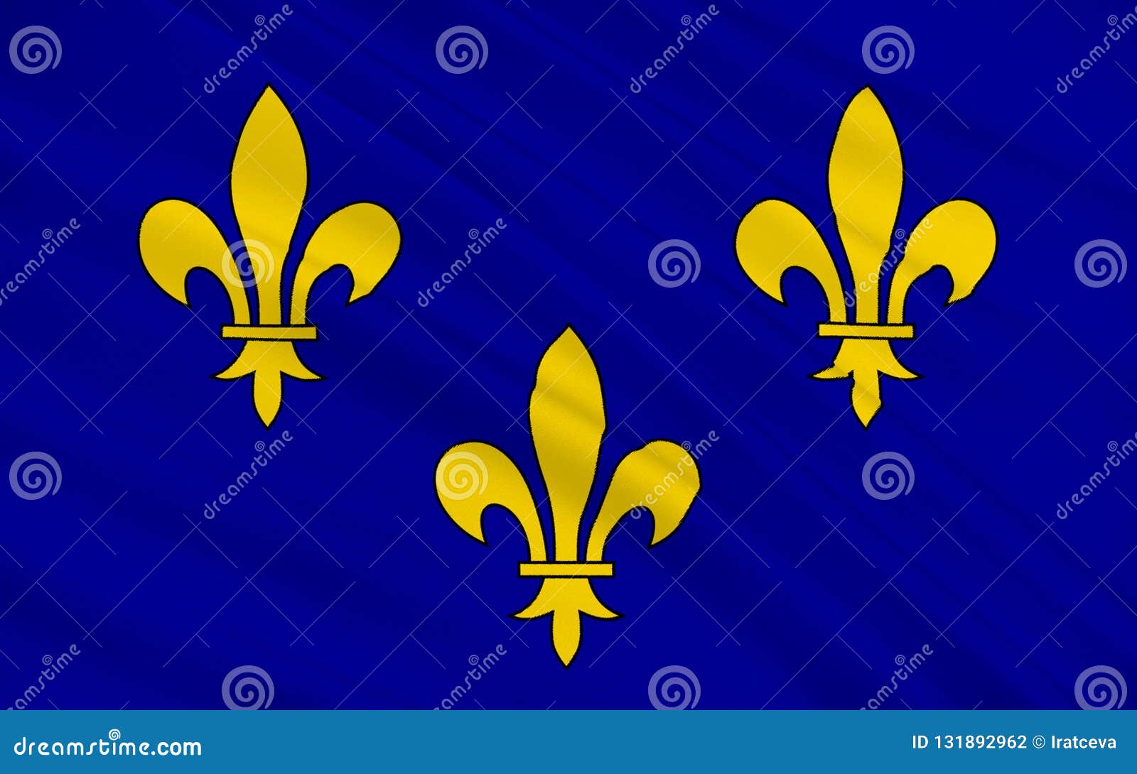 flag of ile-de-france, france