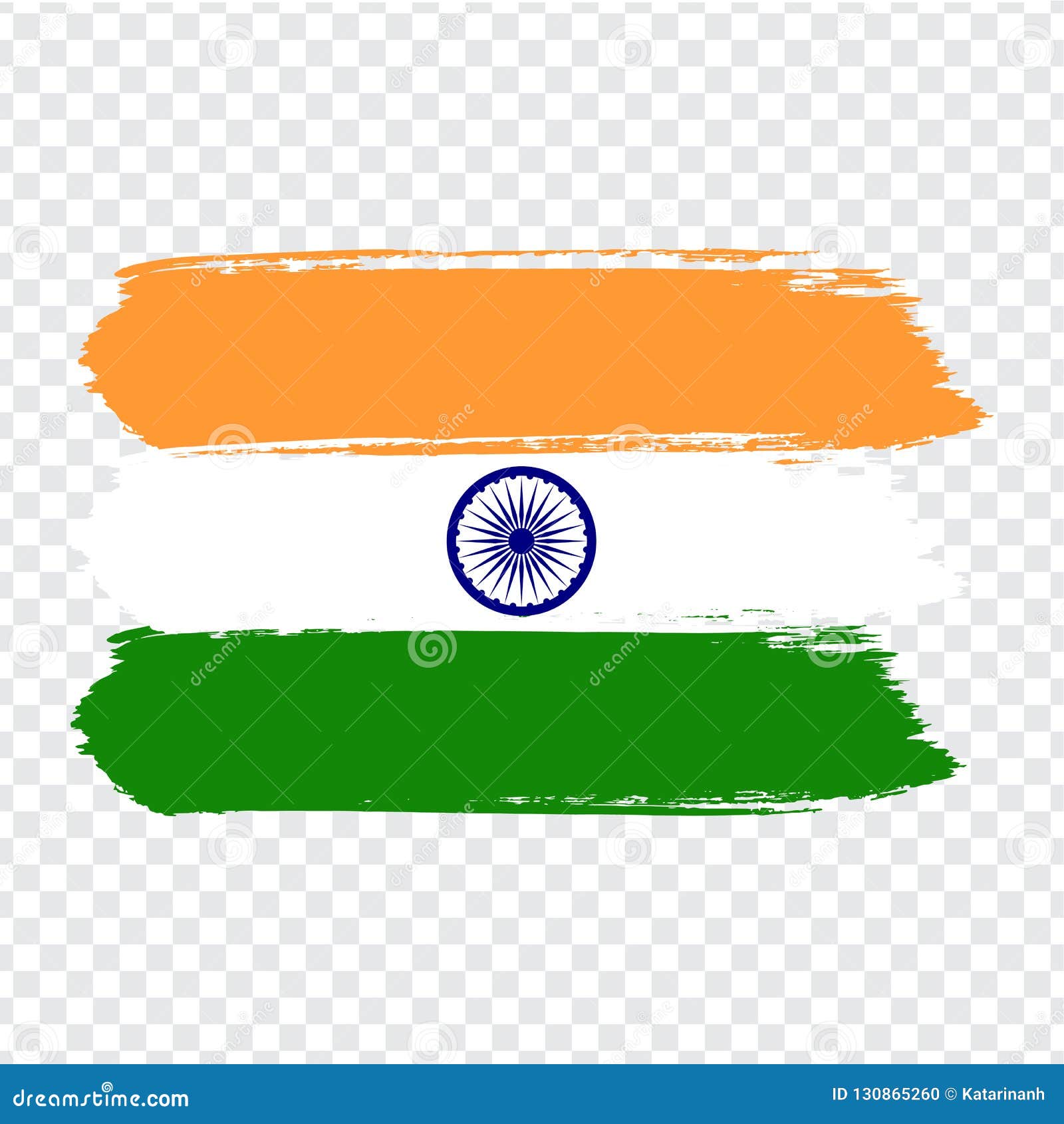 Flag India, Brush Stroke Background. Flag of Republic of India on  Transparent Background. Stock Vector Stock Vector - Illustration of color,  independence: 130865260