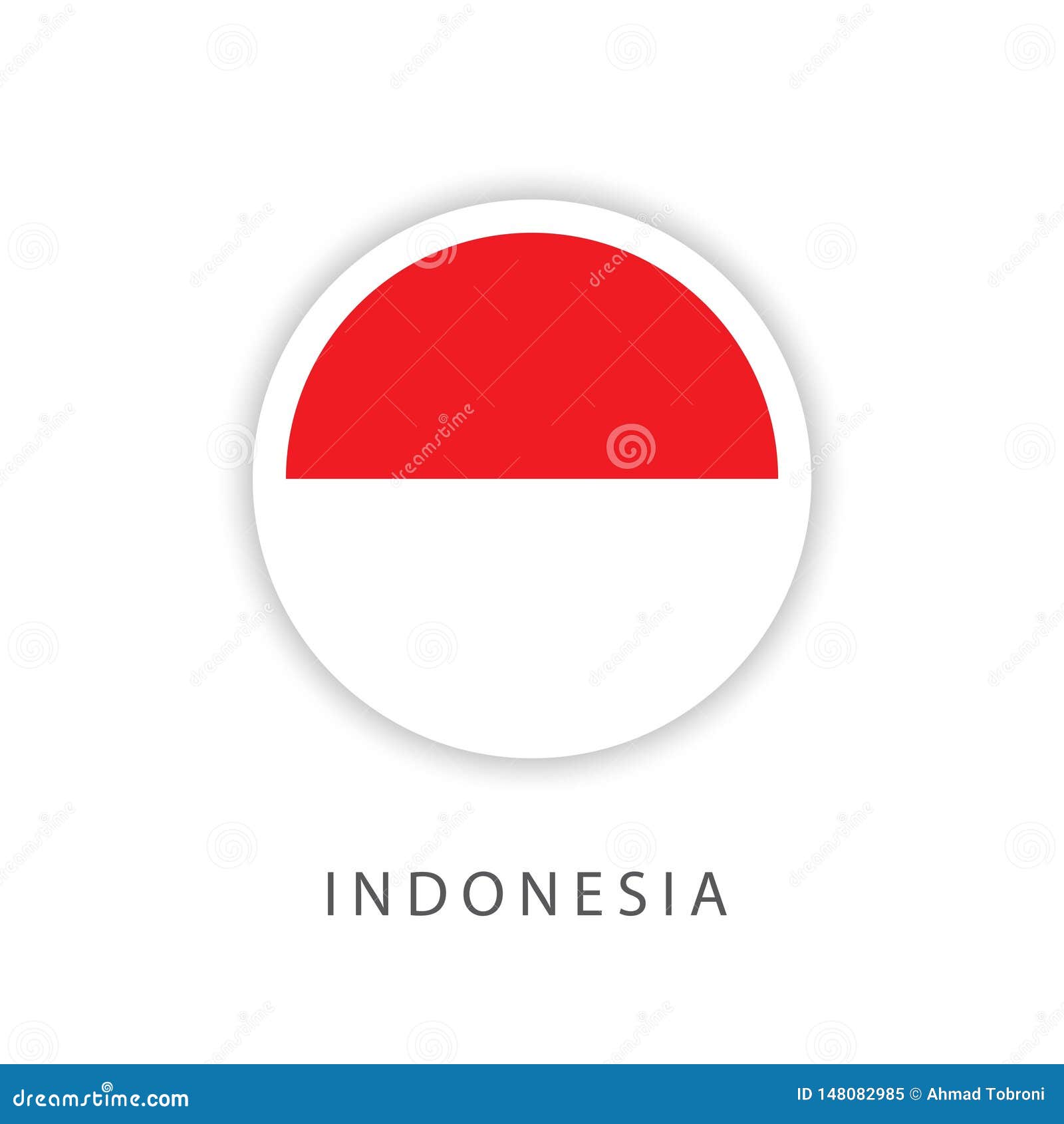 Download Indonesia Button Flag Vector Template Design Illustrator ...