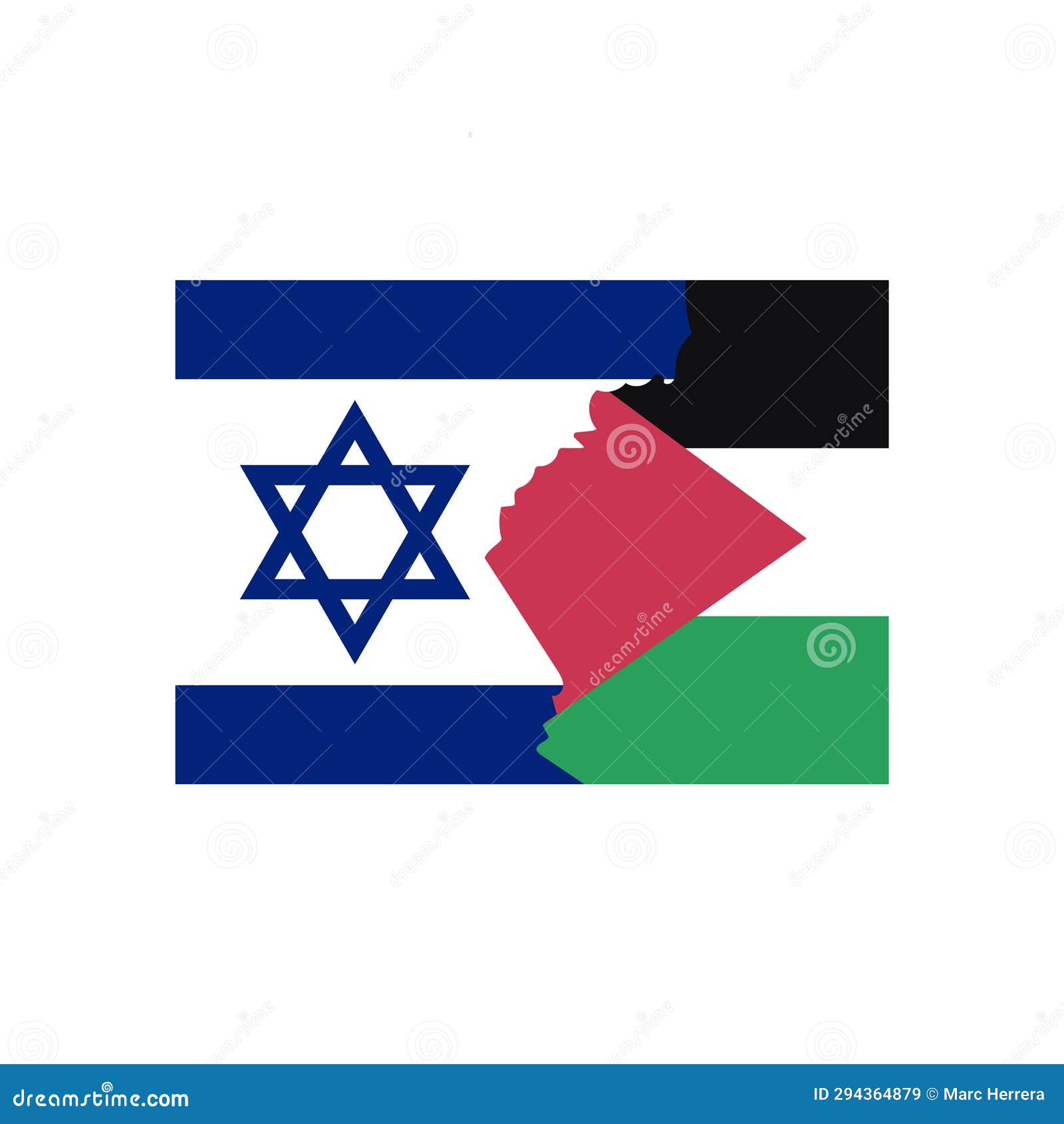 flag of israel and palestine