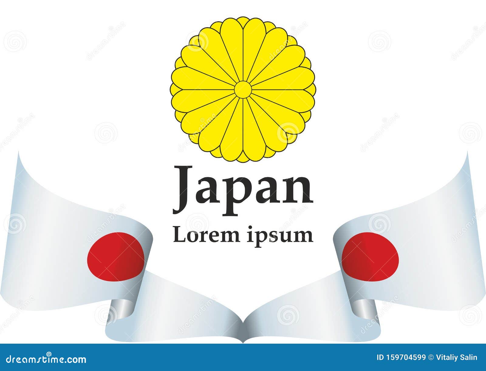 Flag Of Japan Land Of The Rising Sun Template For Award Design An Official Document With The Flag Of Japan Stock Illustration Illustration Of Beautiful Asia