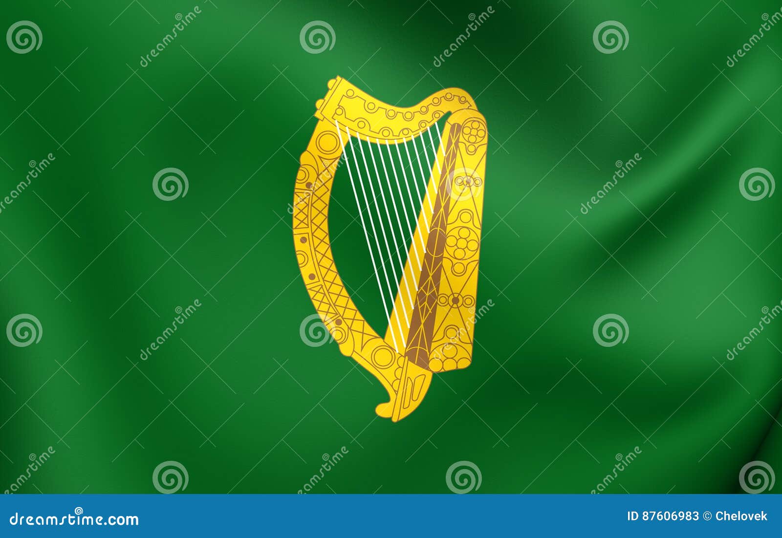 Flag of Leinster Province, Ireland. Stock Illustration Illustration
