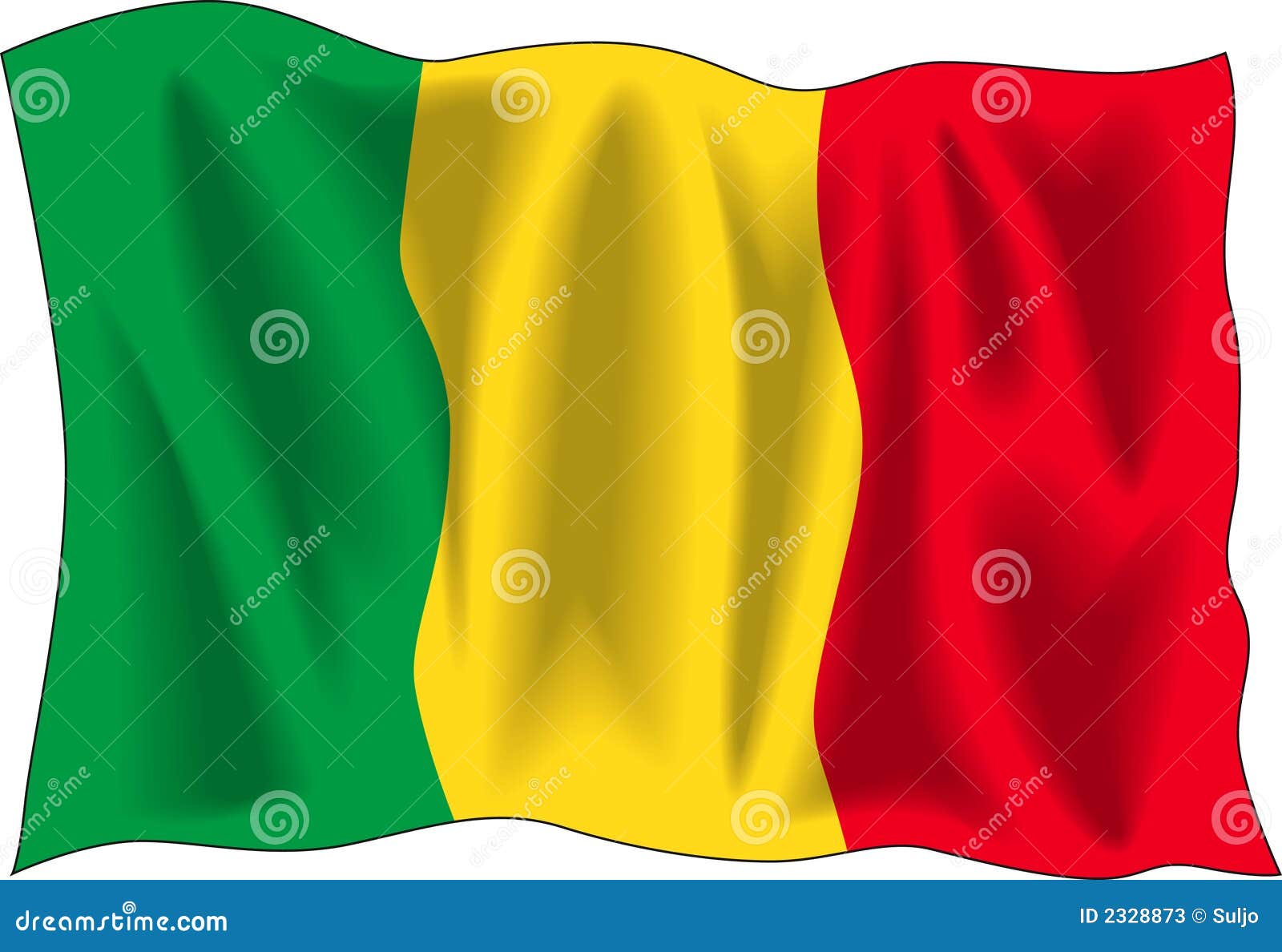 Flag of Mali stock vector. Illustration of national, africa 2328873