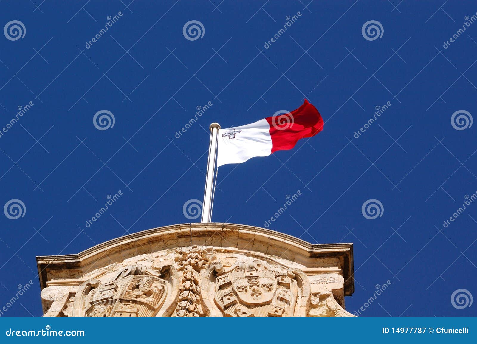 Flag of Malta stock image. Image of beach, mast, flag 14977787