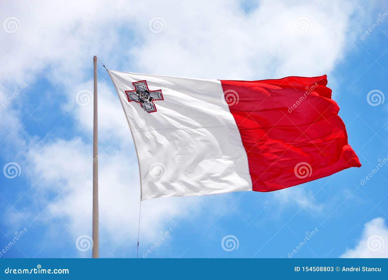 Flag of Malta stock image. Image of cloudy, freedom 154508803