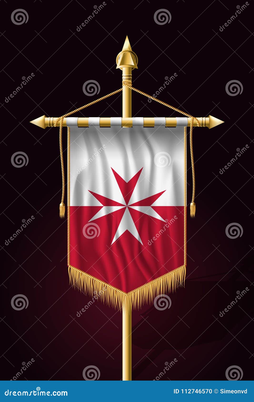 Download Flag Of Malta. Version With Maltese Cross. Festive ...