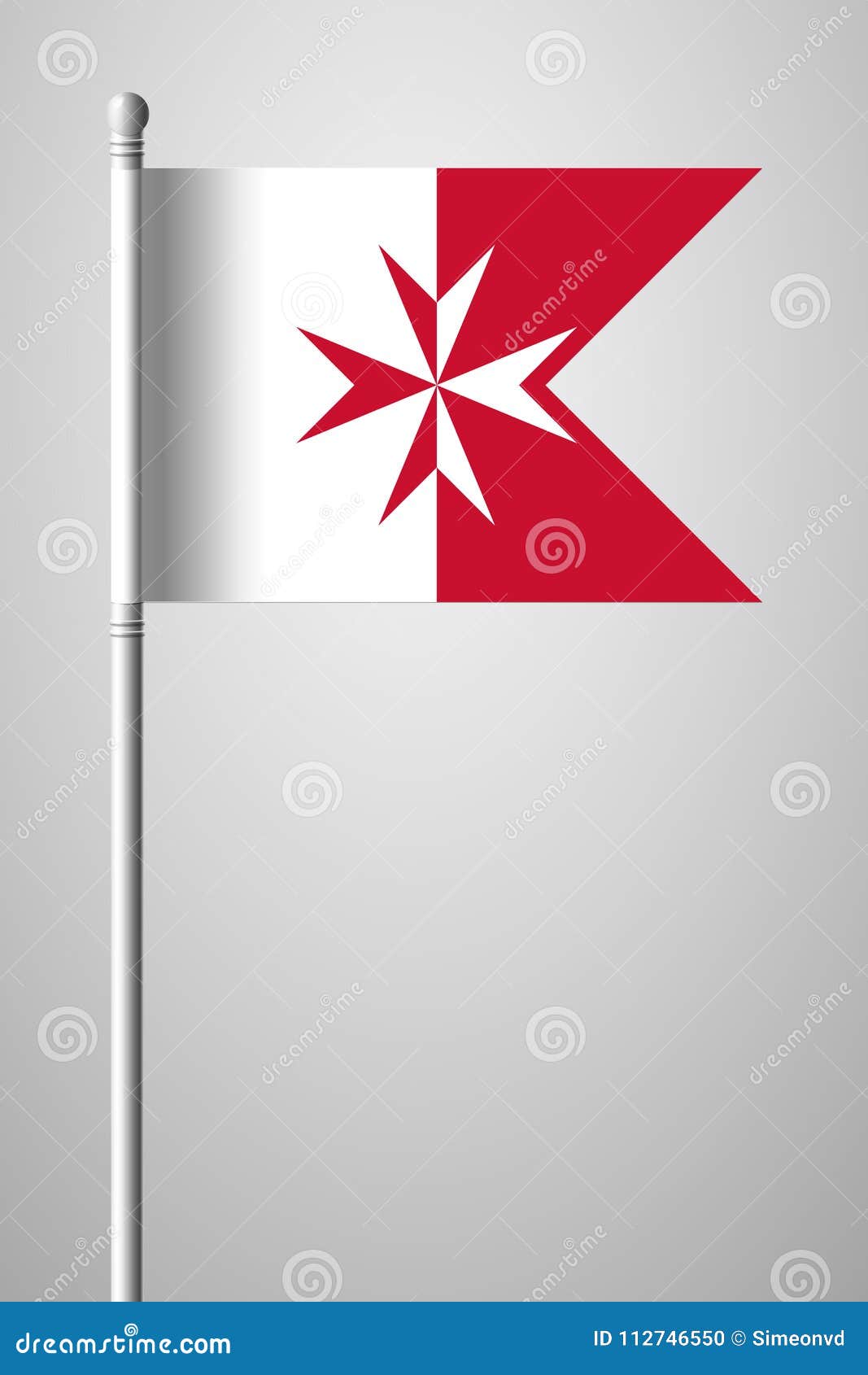 Download Flag Of Malta. Version With Maltese Cross. National Flag ...