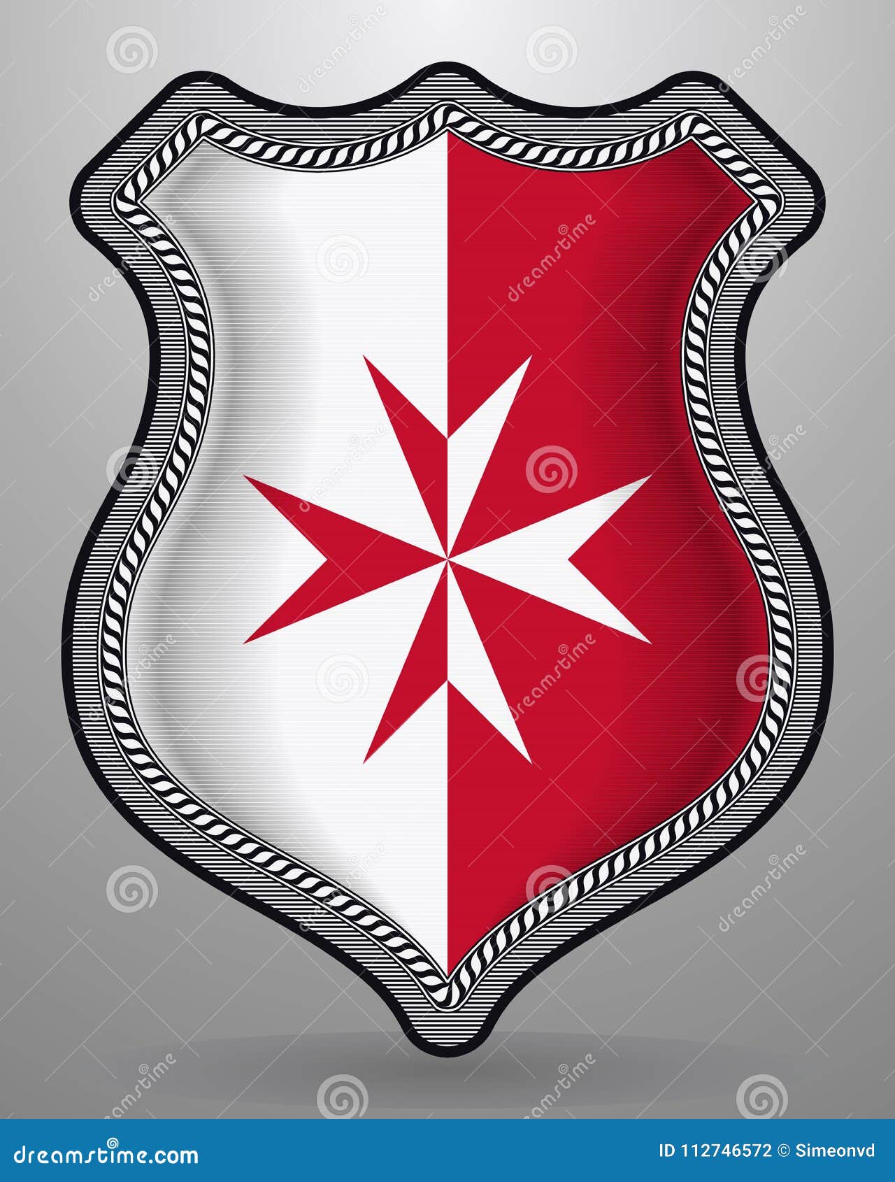 Download Flag Of Malta. Version With Maltese Cross. Vector Badge ...