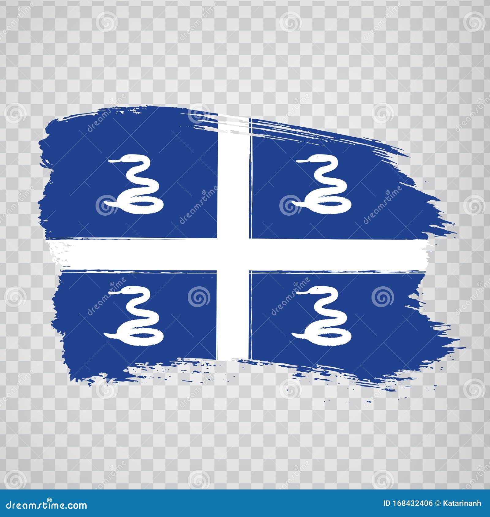 Flag of Martinique from Brush Strokes. Flag of Martinique on