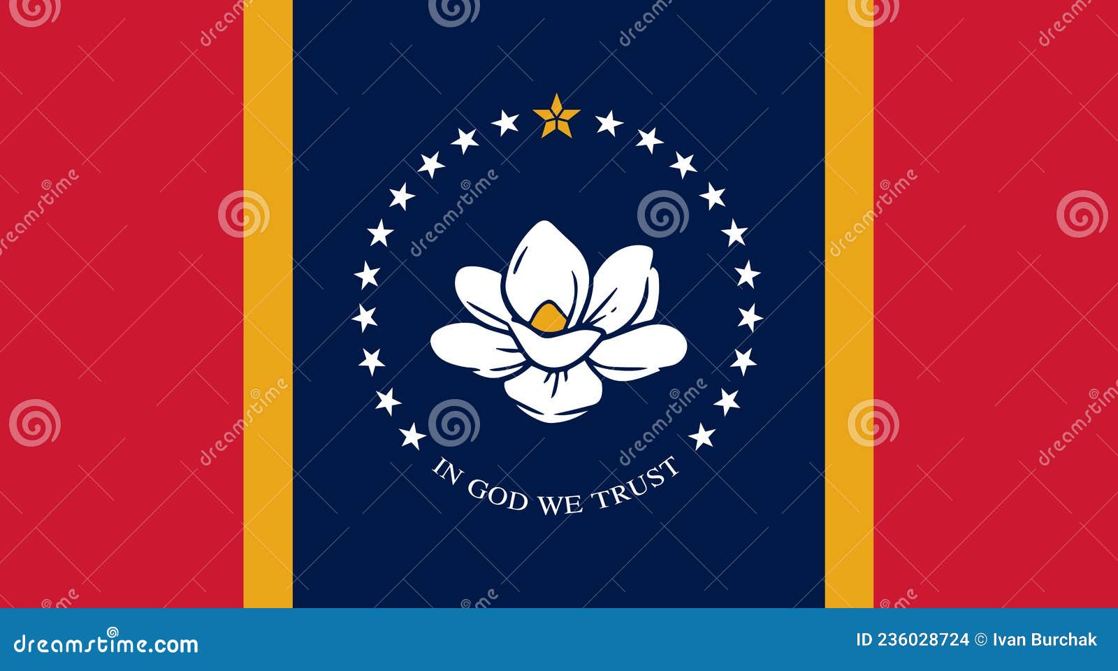 3x5FT The New Magnolia Mississippi Flag In God We Trust - Foto 7