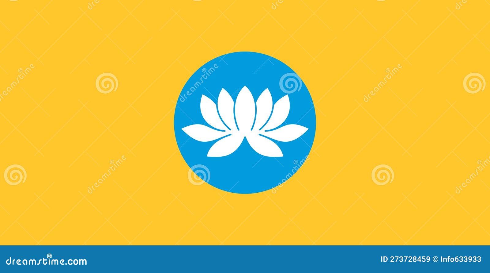 flag of mongolic peoples kalmyks. flag representing ethnic group or culture, regional authorities. no flagpole. plane layout,