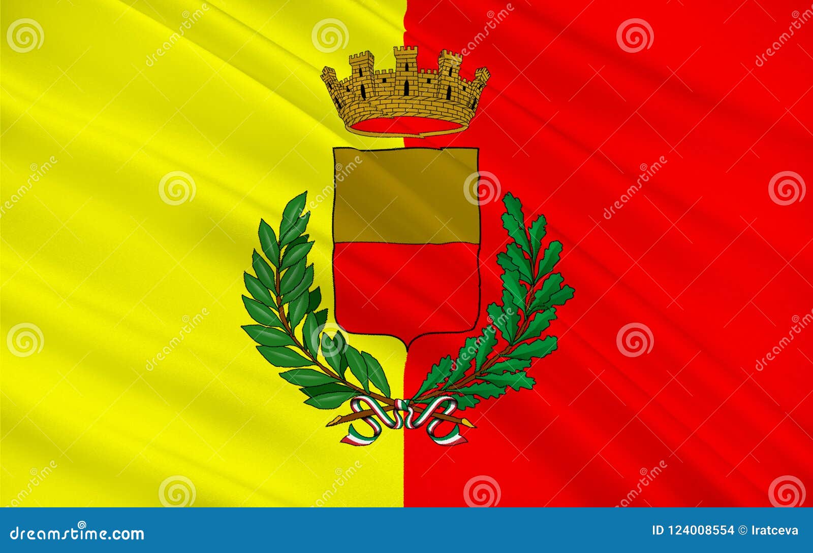 Flag Of Naples Of Campania, Italy Stock Photo - Image of ...